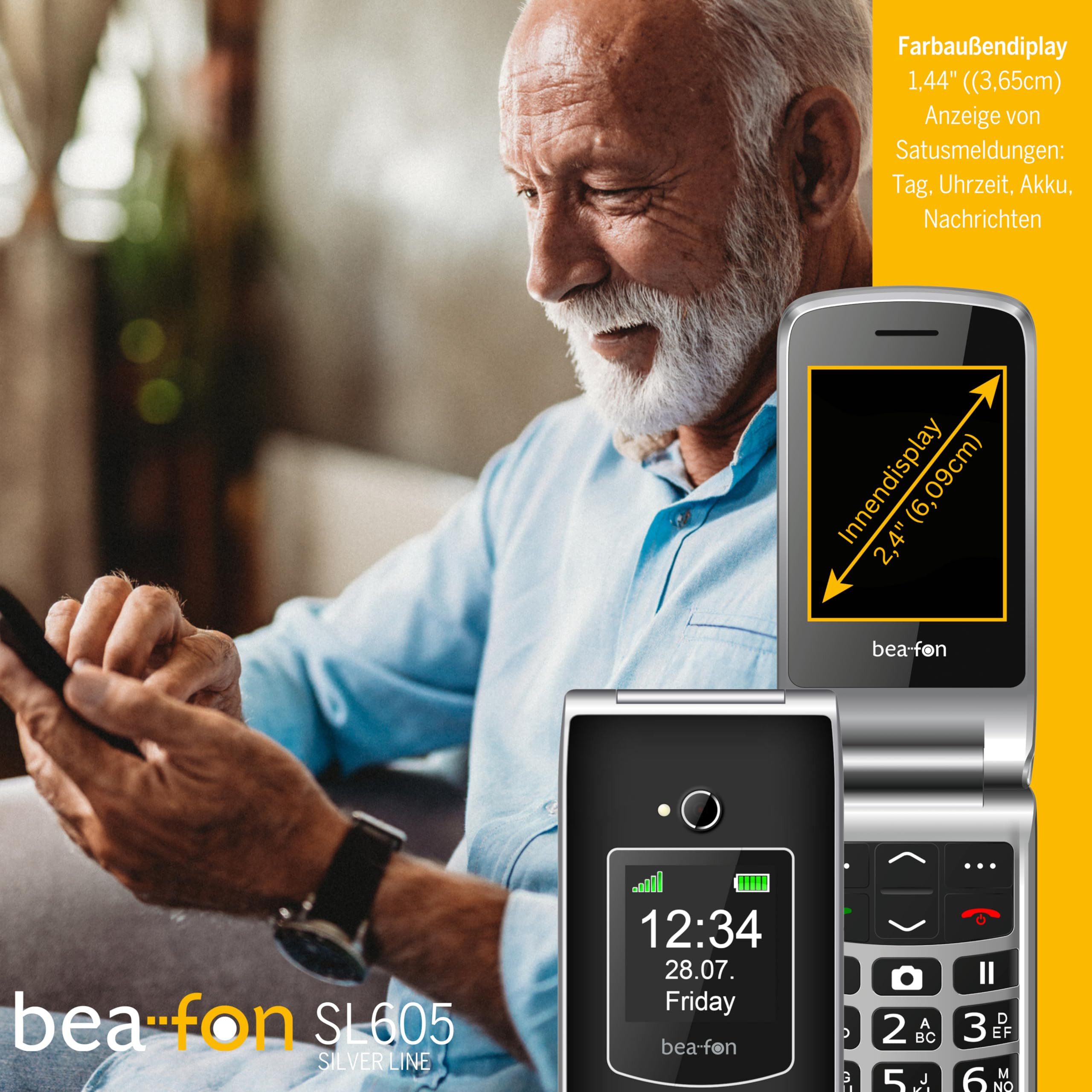 Beafon BEA SL 605 2G-SW/SIL V3 Seniorenhandy (Verschiedene Ausführungen für 2025)