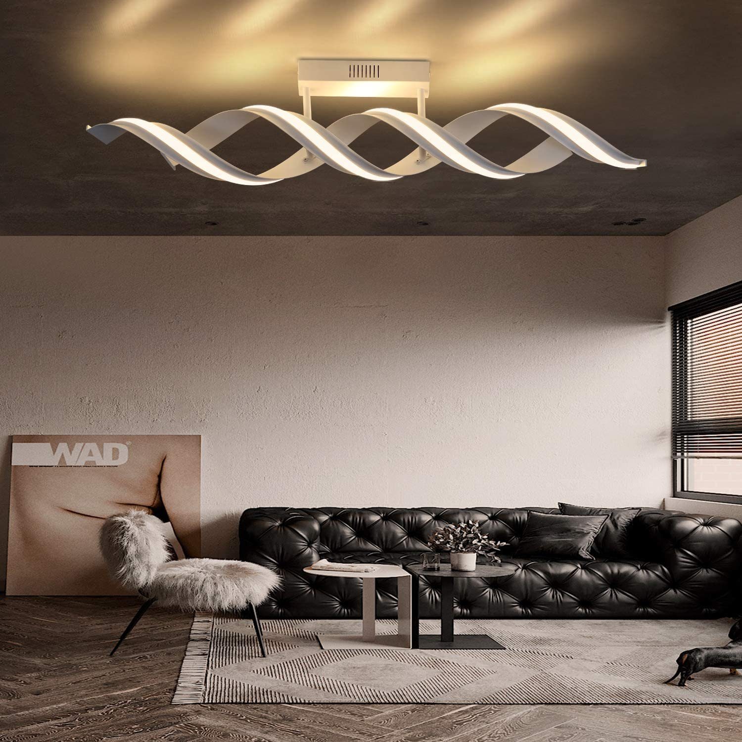 ZMH LED Deckenleuchte Modern Spirale Design günstig online kaufen