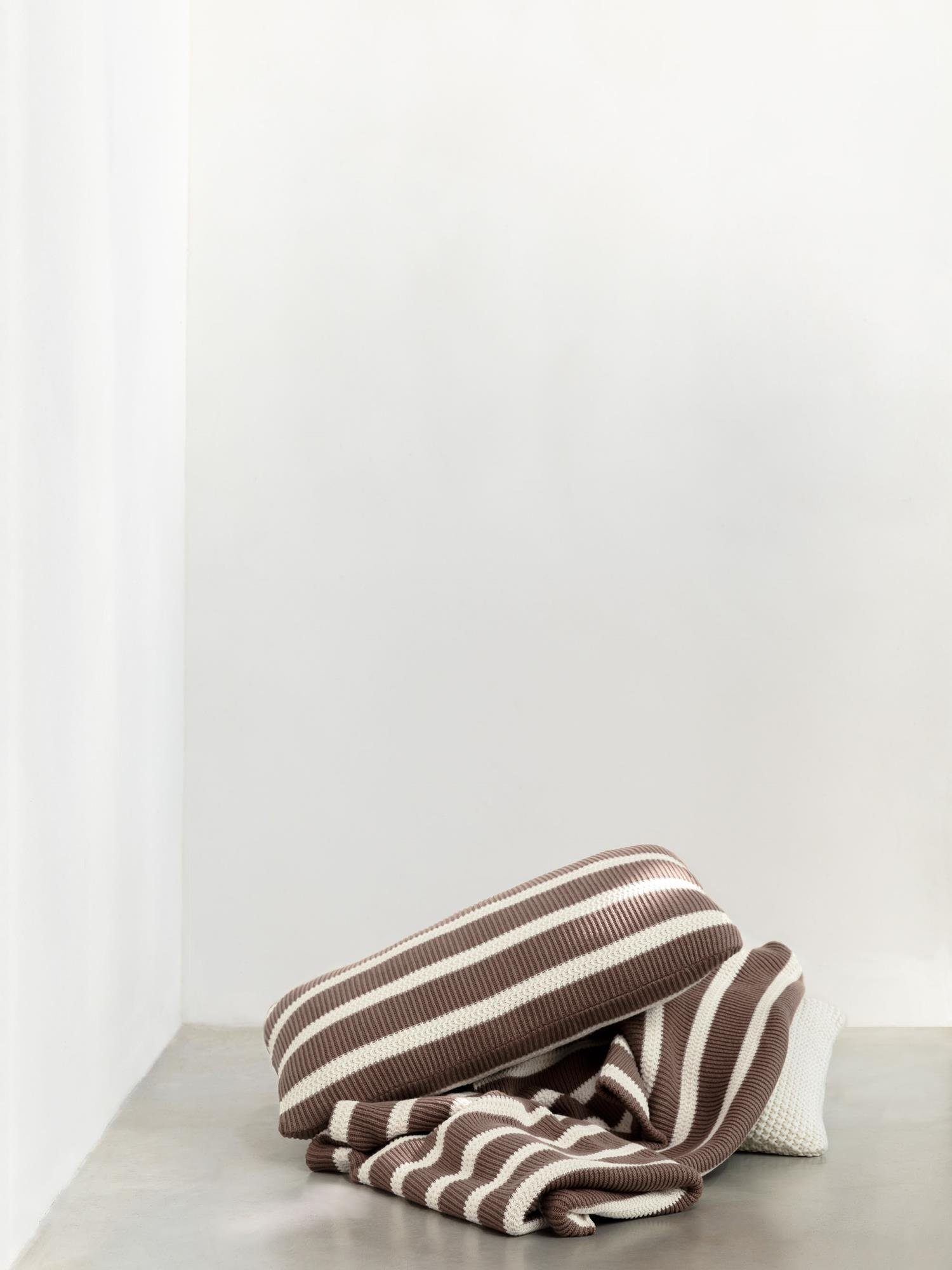Marc O'Polo Home Dekokissen Structure knit, Strickoptik und gestreift