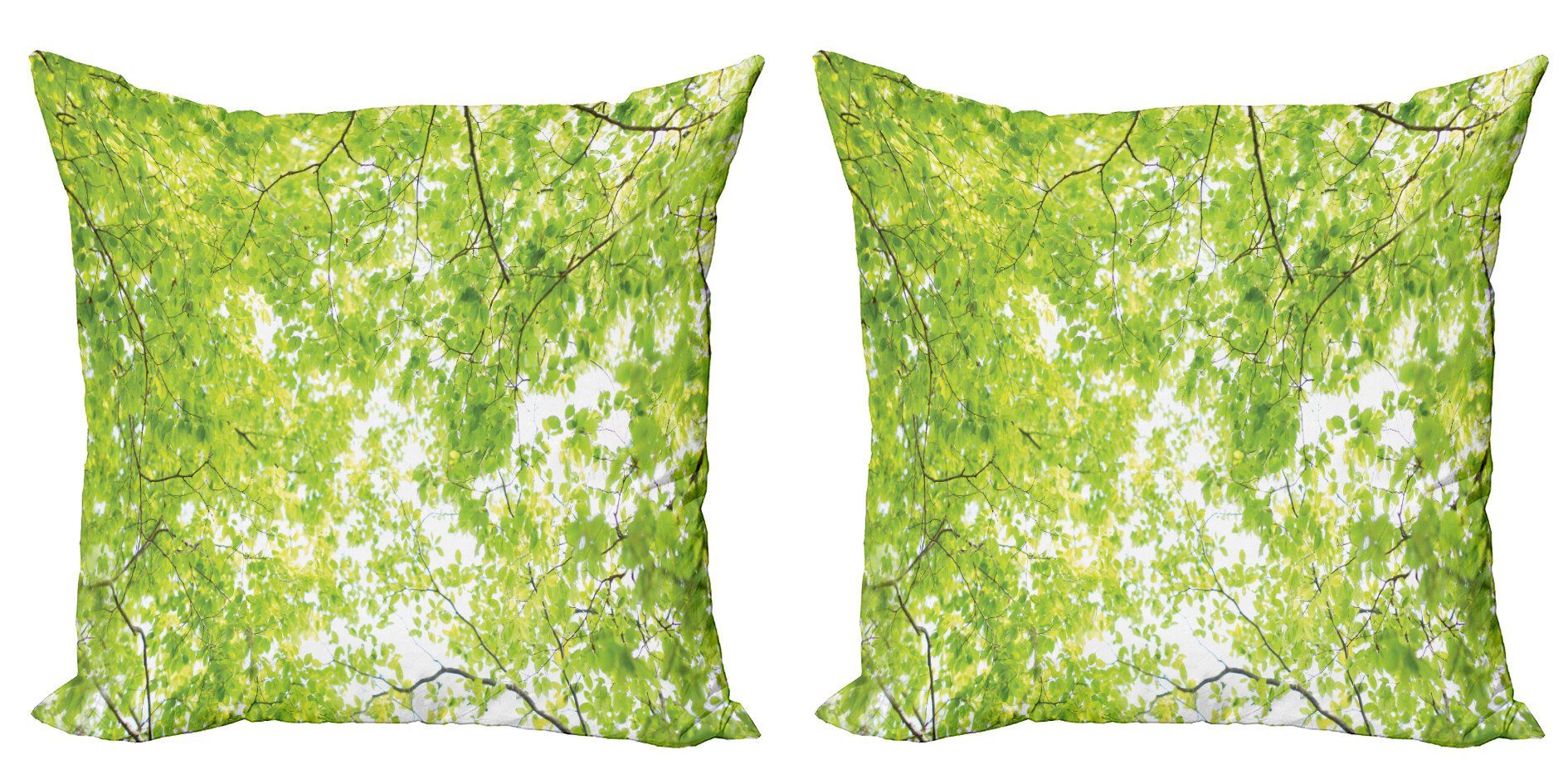 Kissenbezüge Modern Accent Doppelseitiger Digitaldruck, Abakuhaus (2 Stück), Baum Natur Sommer Grün