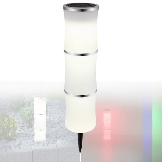 bmfversand LED Solarleuchte »Solarleuchte Garten Säule RGB Solarlampe