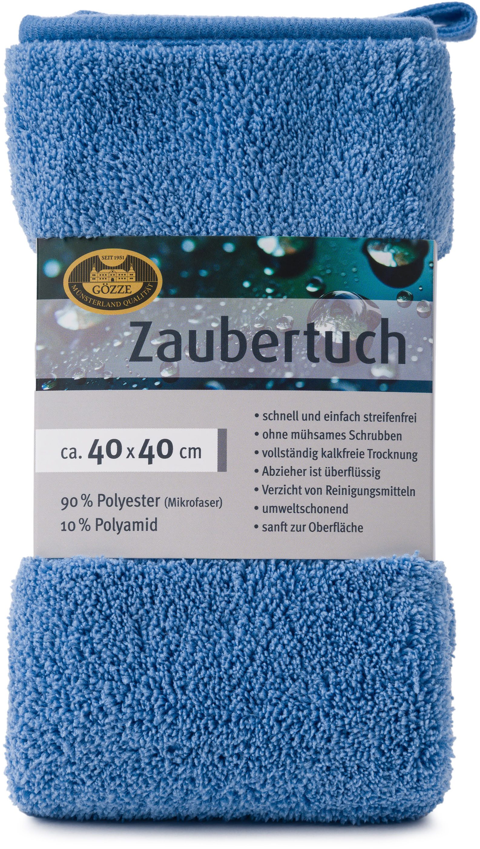 Gözze Zaubertuch Mikrofasertuch (Mikrofaser, 40x40 cm, Set, 2-tlg., hohe Wasseraufnahme, extrem saugstark, zum reinigen und trocknen)