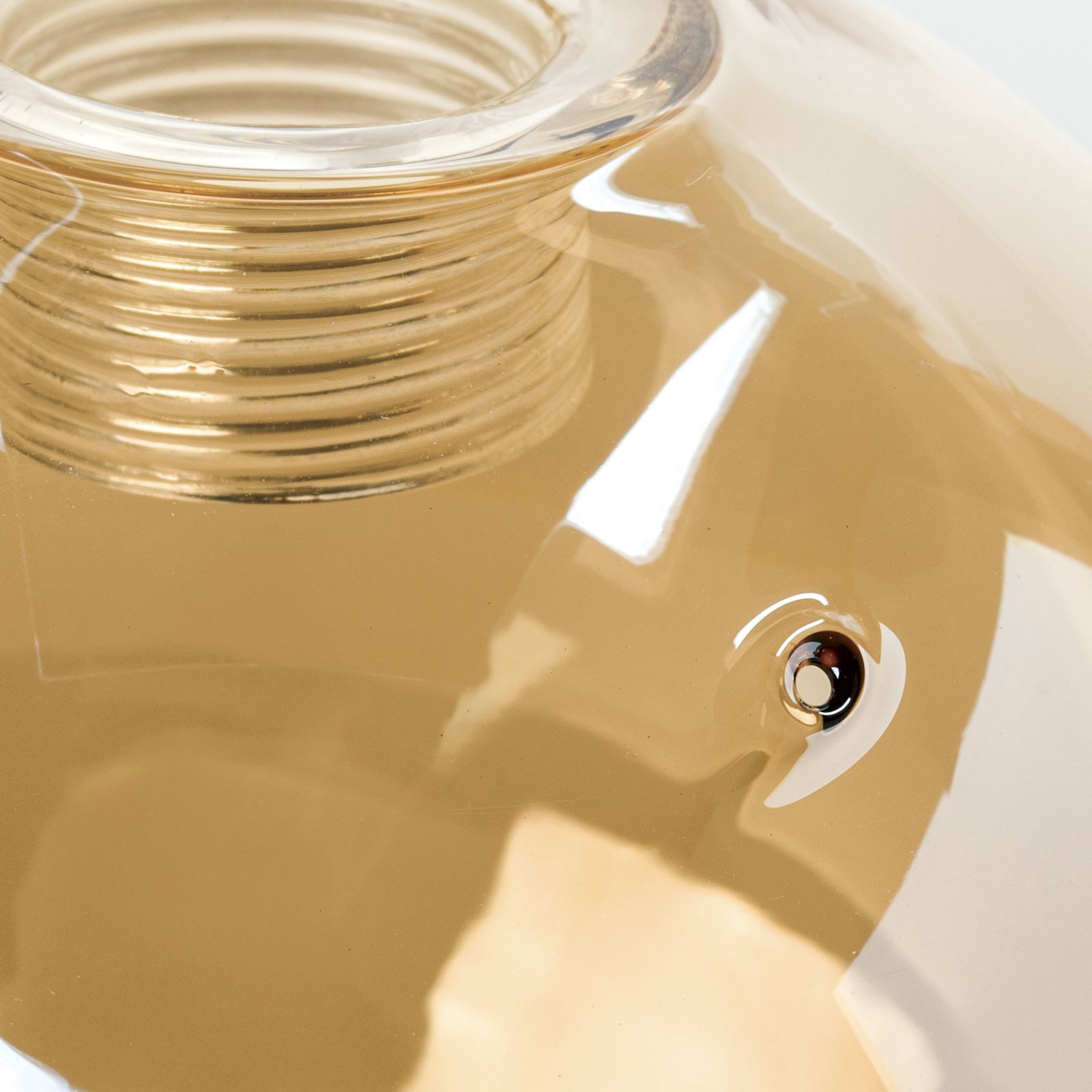 Orion Leuchten Lampenschirm Ersatzglas Gewinde Lampenschirm G9 Ø 100 mm Amber Gold – Bild 5 von 5