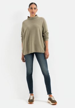 camel active Rollkragenpullover mit weitem Turtleneck Leder-Brandlabel