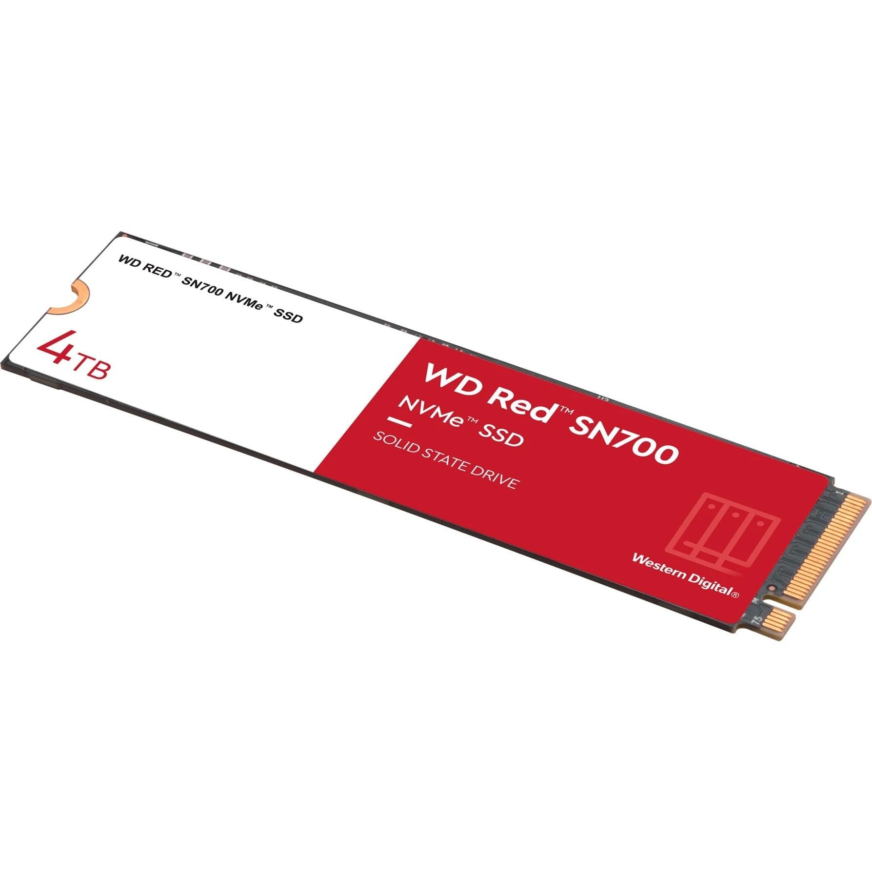 Western Digital SN700 NAS 4TB M.2 2280 NVMe SSD 4000GB interne SSD (4 TB) M.2" 3400 MB/S Lesegeschwindigkeit, 3100 MB/S Schreibgeschwindigkeit, NAS-optimiert, PCIe Gen3 x4, NVMe, 5100 TBW Endurance