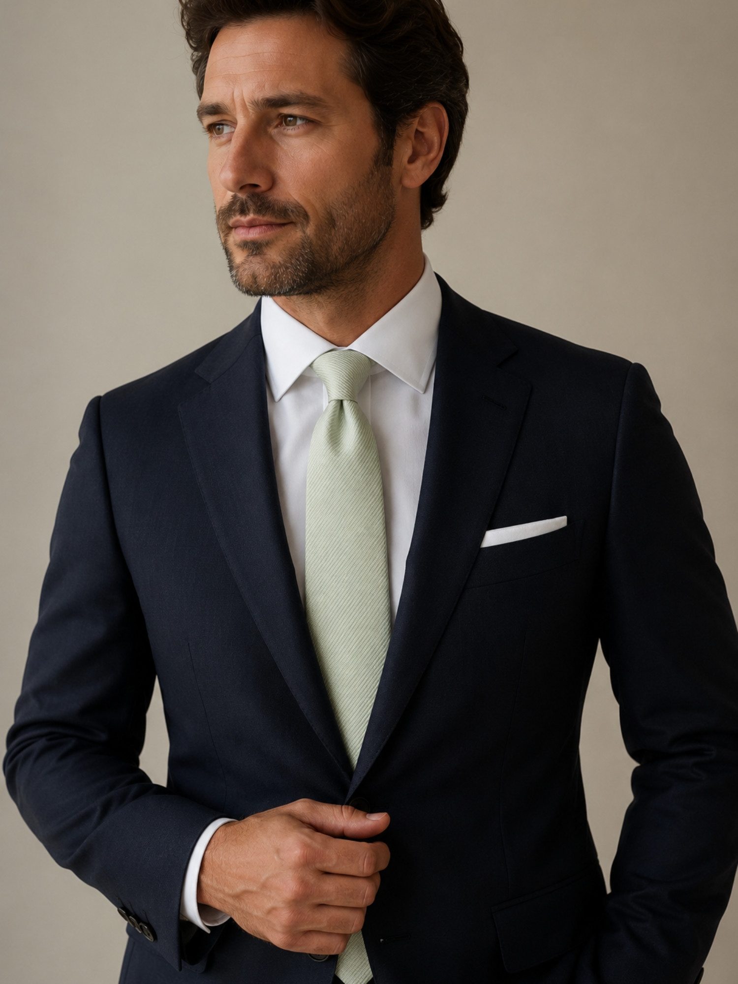 ANTALUX Krawatte Elegantes Herren Krawatte – Klassische Business-Krawatte mit Schlaufe Stilvolle Polyester-Krawatte (150 cm) mit Schlaufe & Geschenkbox – Bild 2 von 3