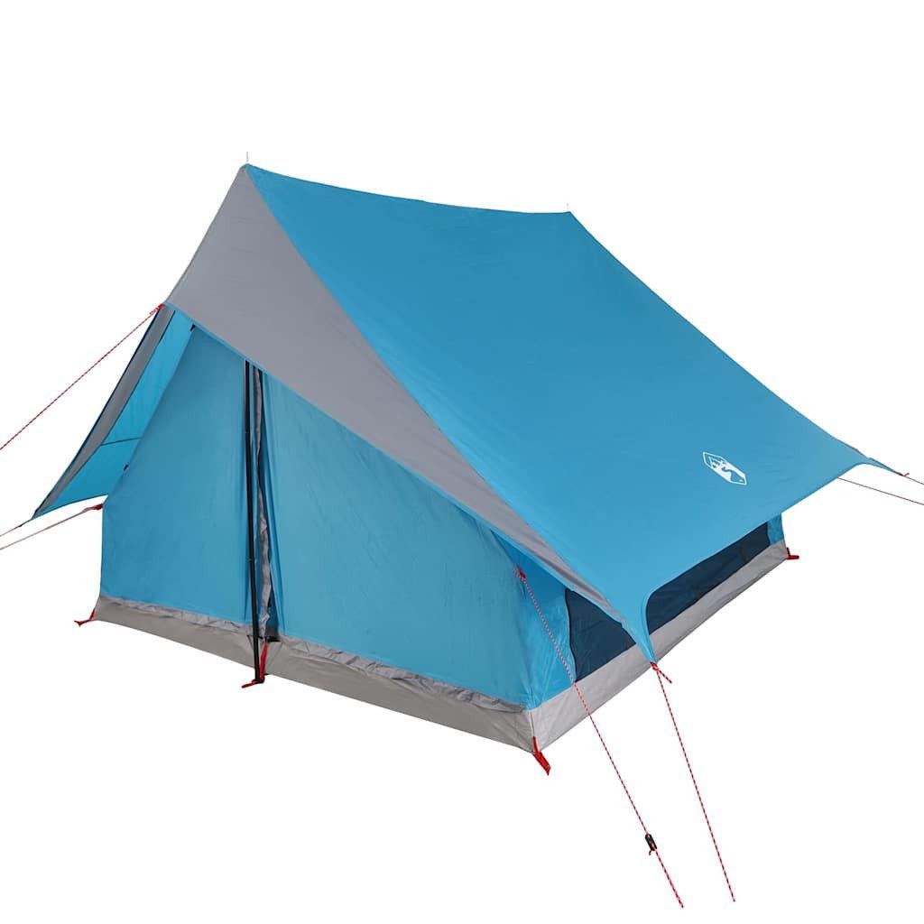 vidaXL Tunnelzelt Familienzelt mit Dach Blau und Grau 256 x 256 x 185 cm, (1 tlg)