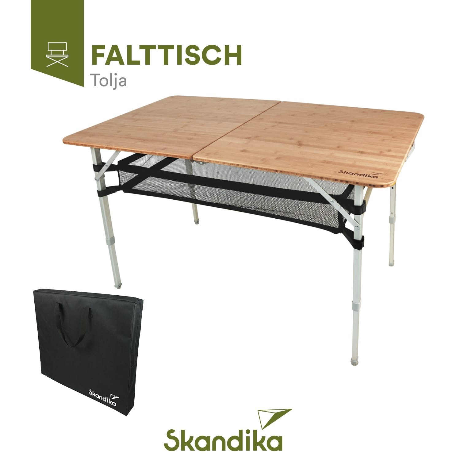 Skandika Campingtisch Klapptisch, Tolja Bambus, 3-Fach höhenverstellbar, mi günstig online kaufen