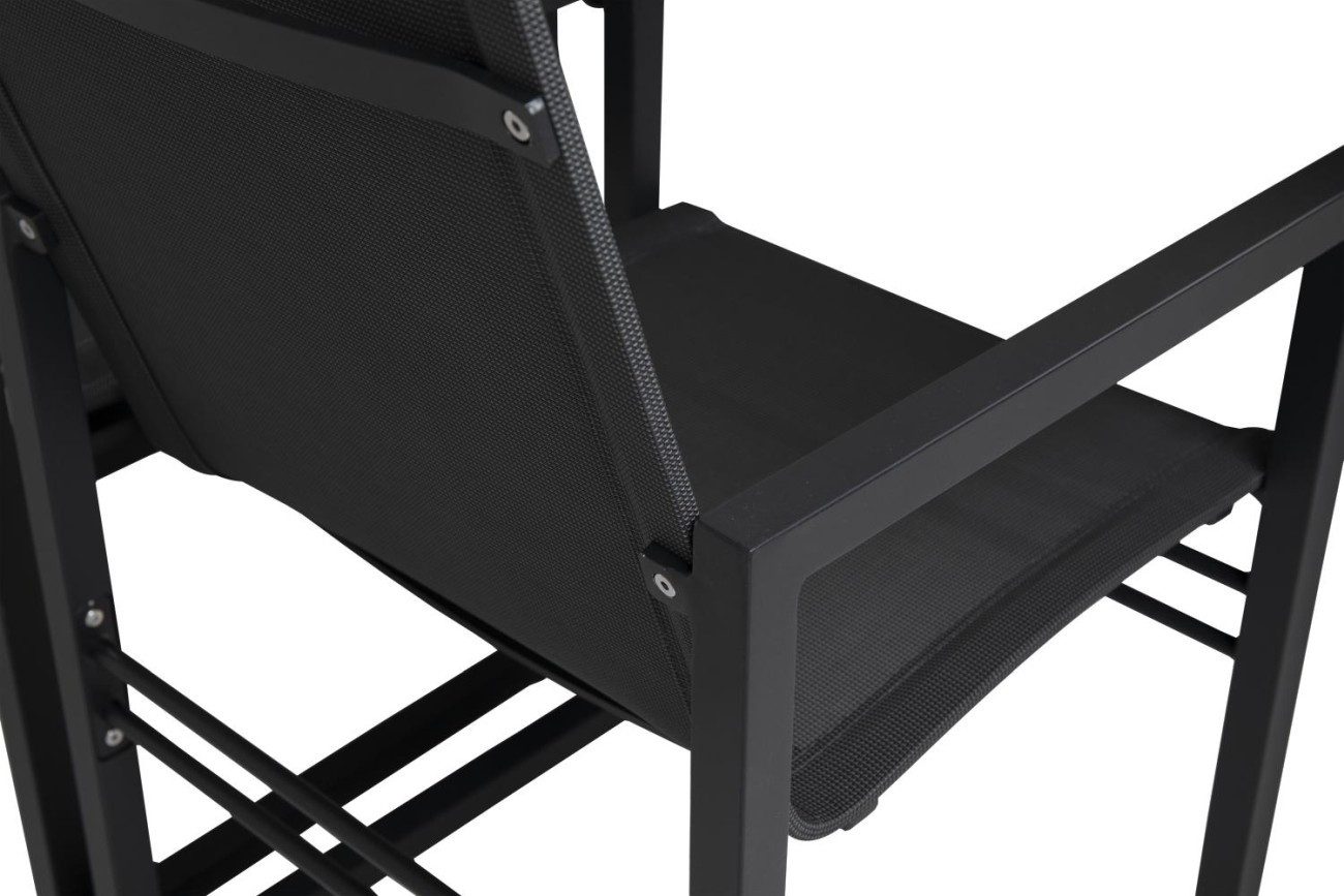 Brafab Gartenstuhl Vevi aus Aluminium, Schwarz