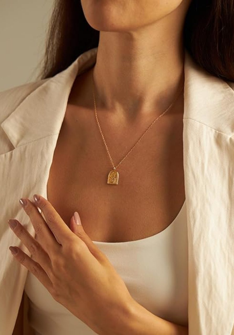 Einzelstück Charm-Kette Sunchaser Gold Vermeil Halskette mit Sonne, Strand, günstig online kaufen