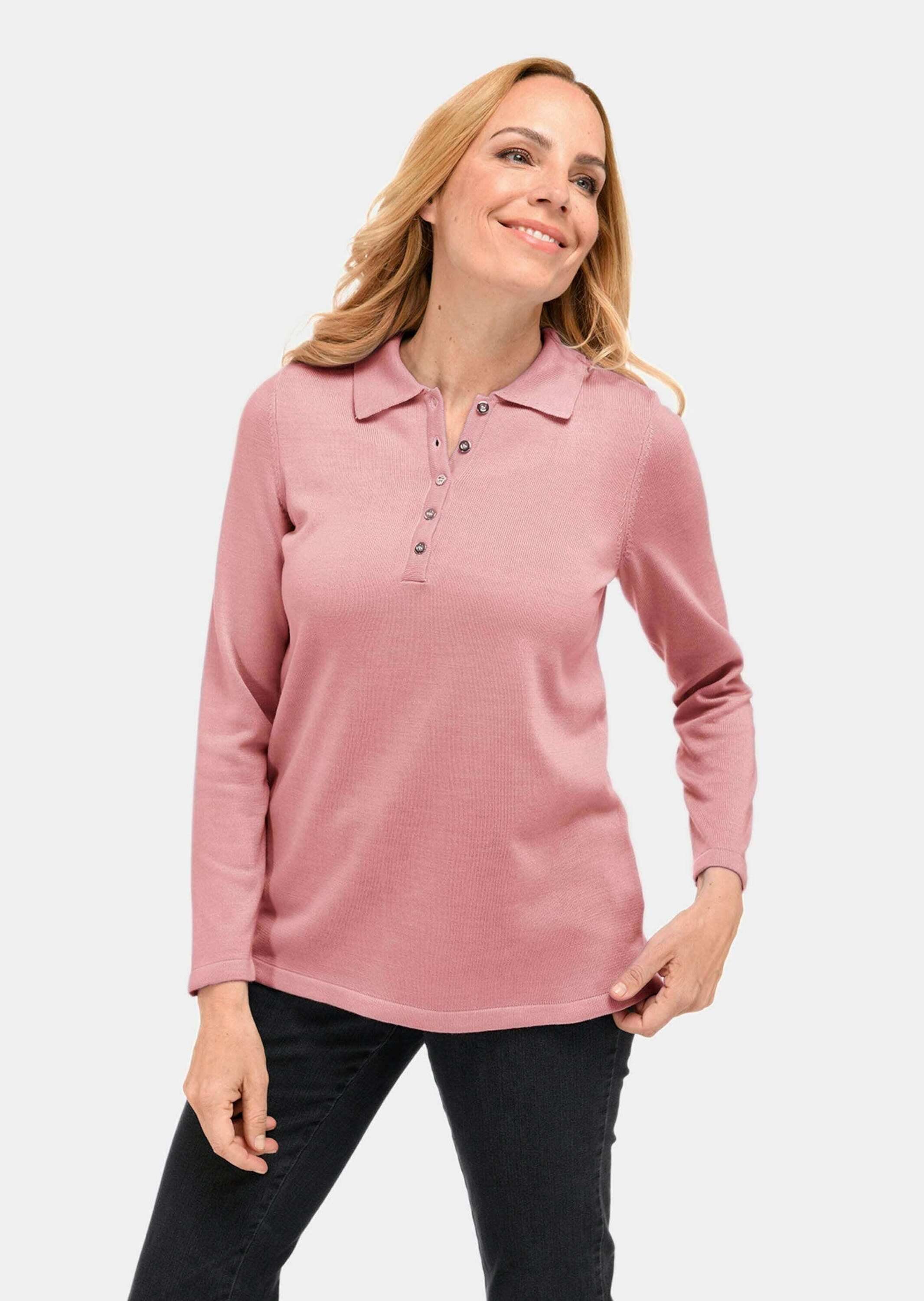 GOLDNER Strickpullover Unkomplizierter Pullover mit Polokragen günstig online kaufen