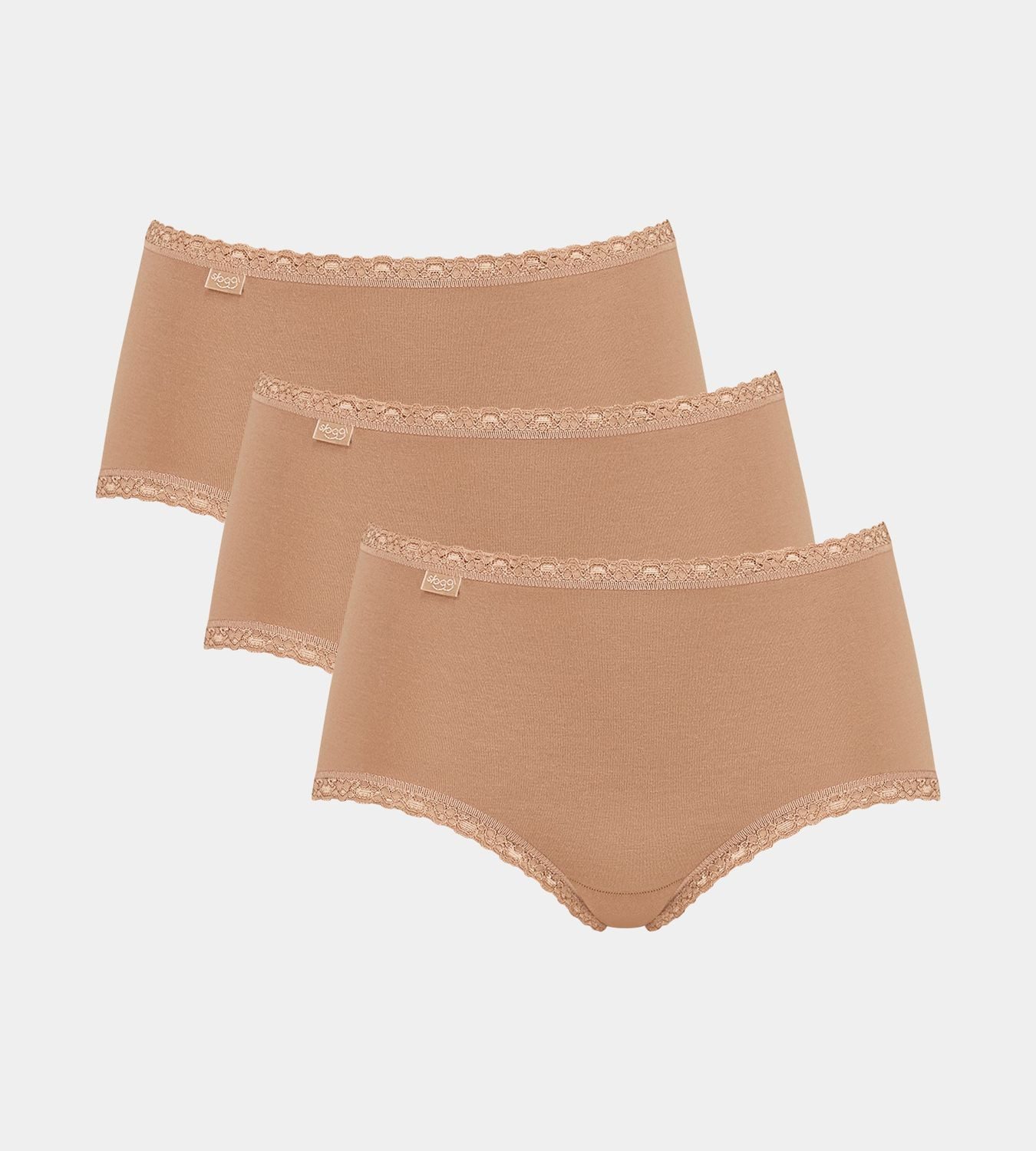 sloggi Midislip 24/7 Cotton Lace mit feiner Spitzenborte, weich und anschmiegsam