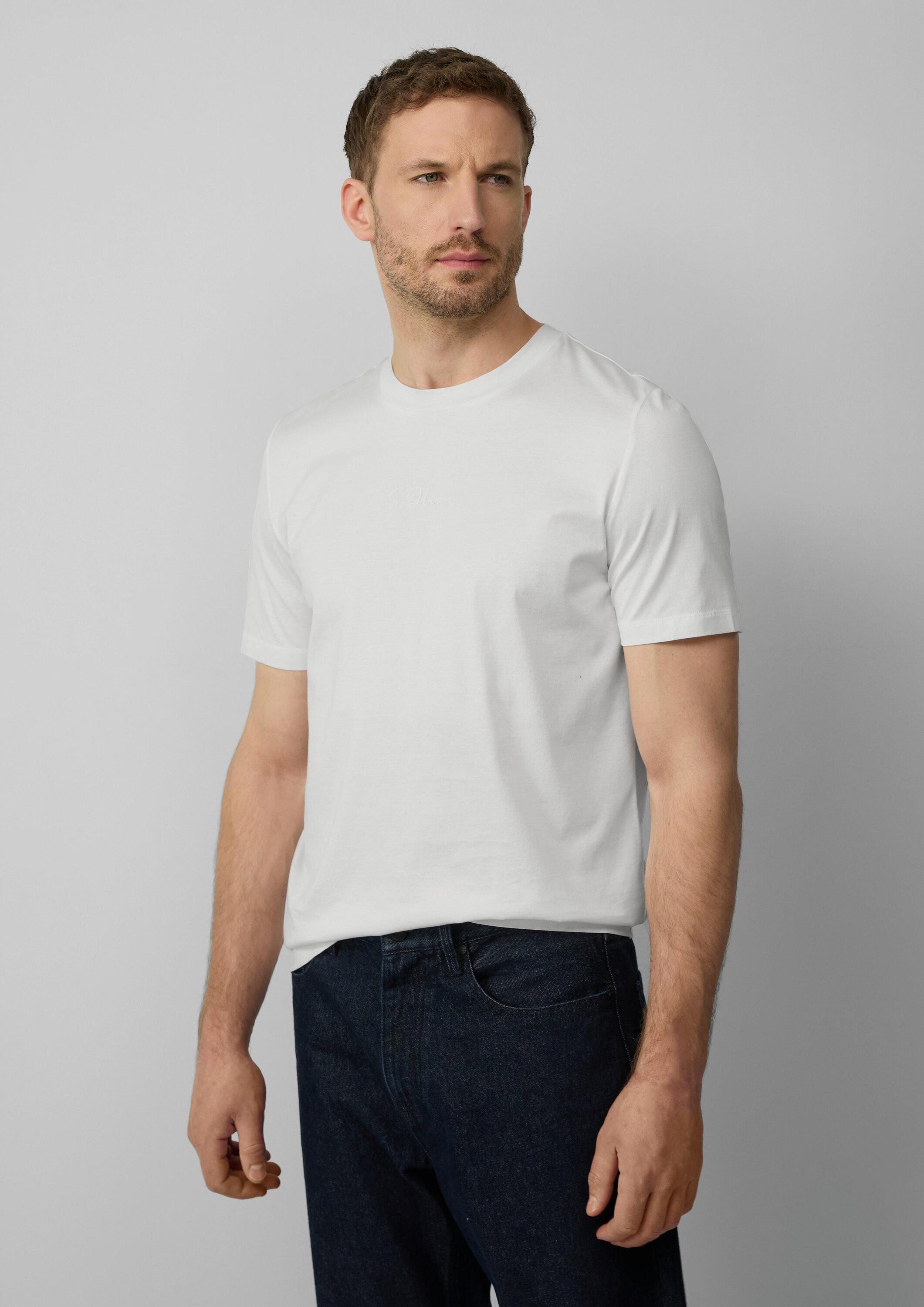 s.Oliver Kurzarmshirt T-Shirt T-Shirt aus merzerisierter günstig online kaufen
