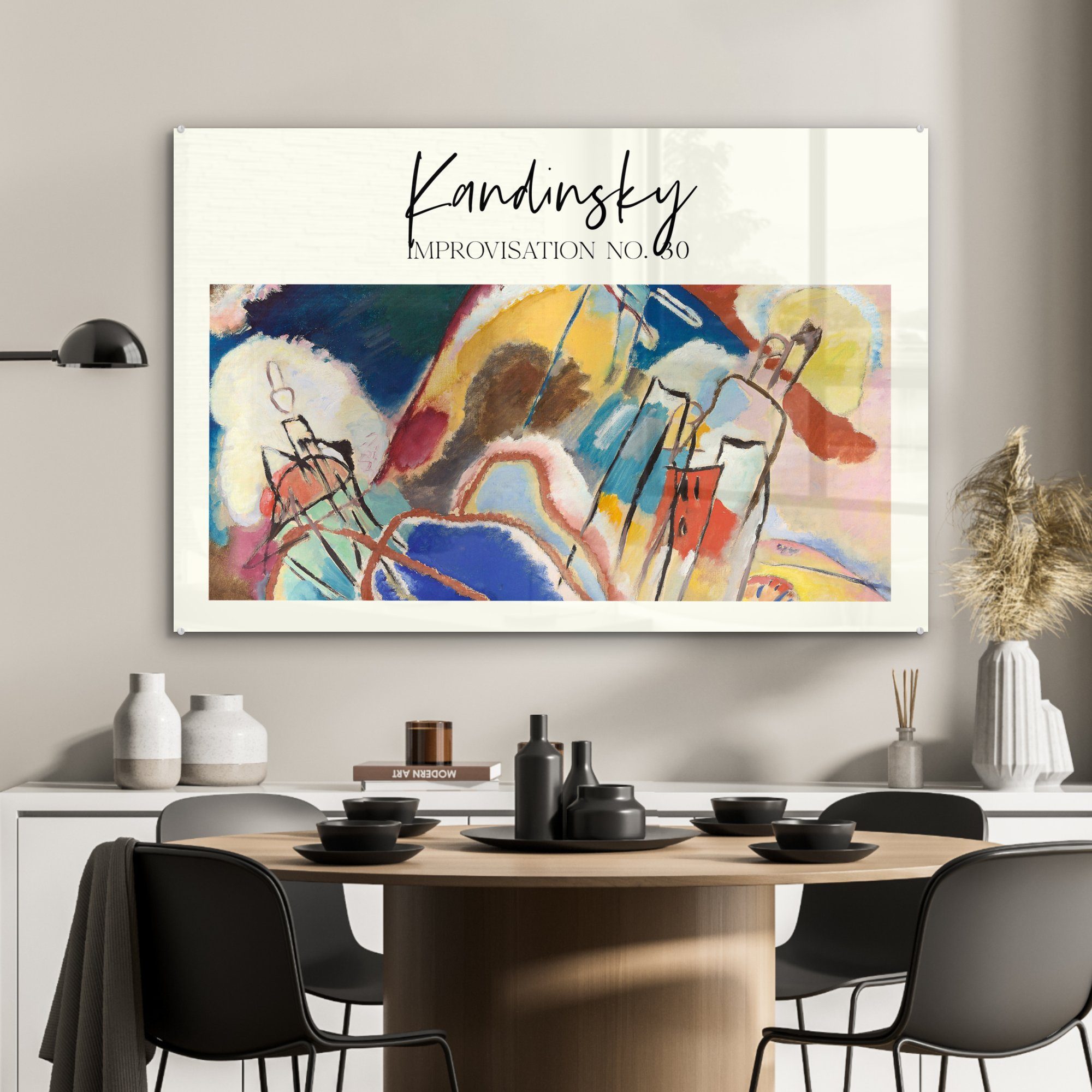 St), Abstrakt Kandinsky, (1 Acrylglasbild Acrylglasbilder Malerei & - Schlafzimmer Wohnzimmer - MuchoWow