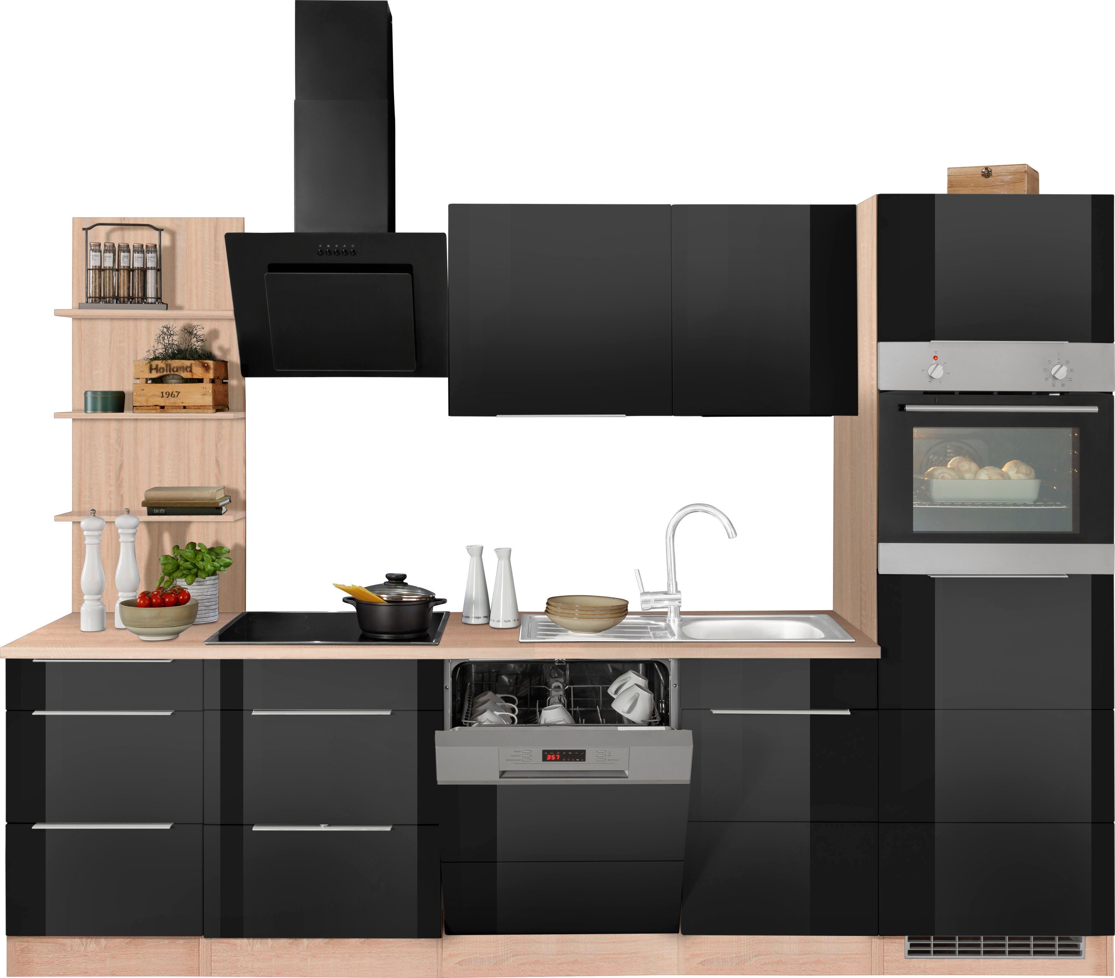 KOCHSTATION Küchenzeile "KS-Brindisi Breite 280 cm" wahlweise mit E-Geräten günstig online kaufen