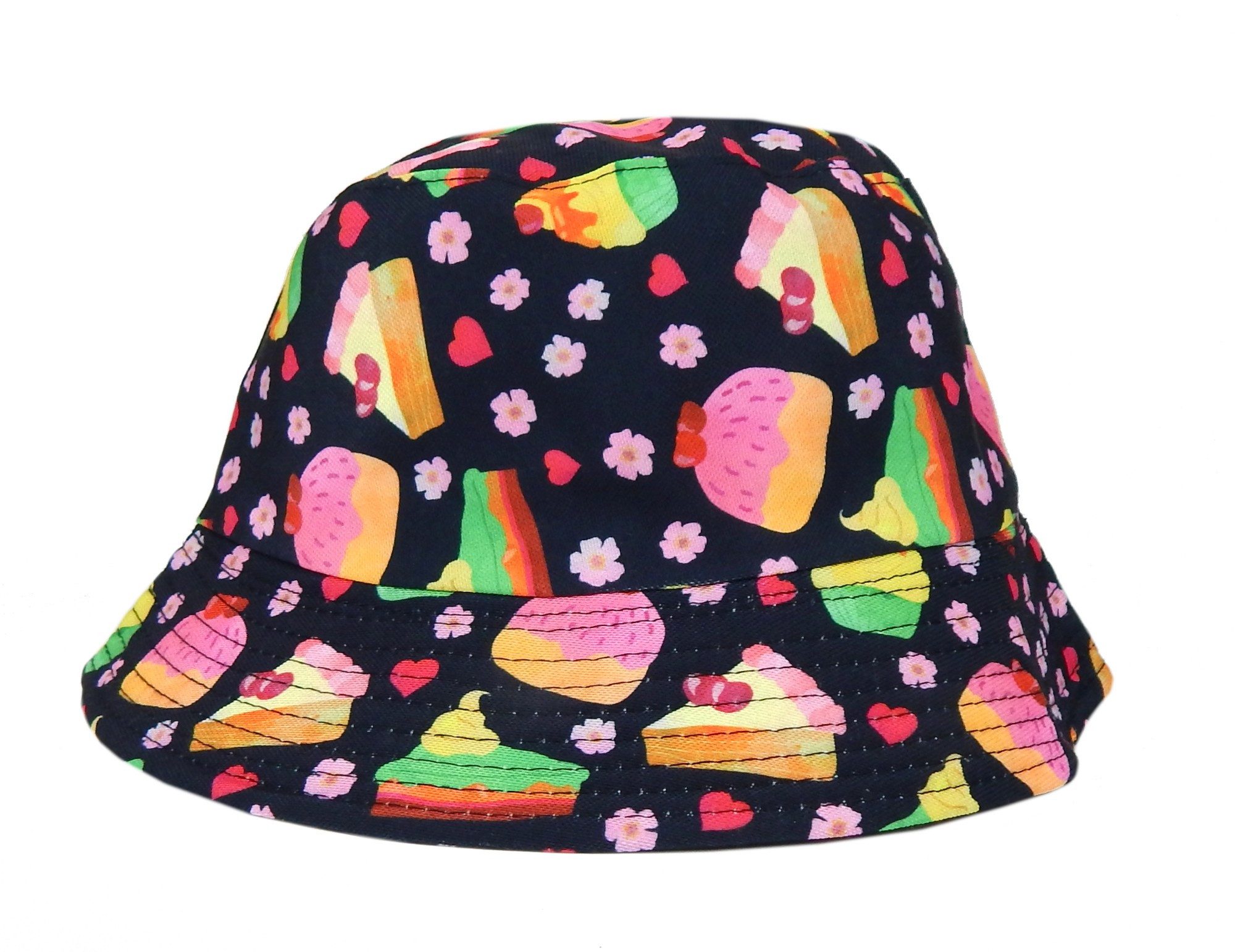 Ella Jonte Sonnenhut Bucket Hat – Wendbarer Baumwoll-Sommerhut mit Muffin-Print
