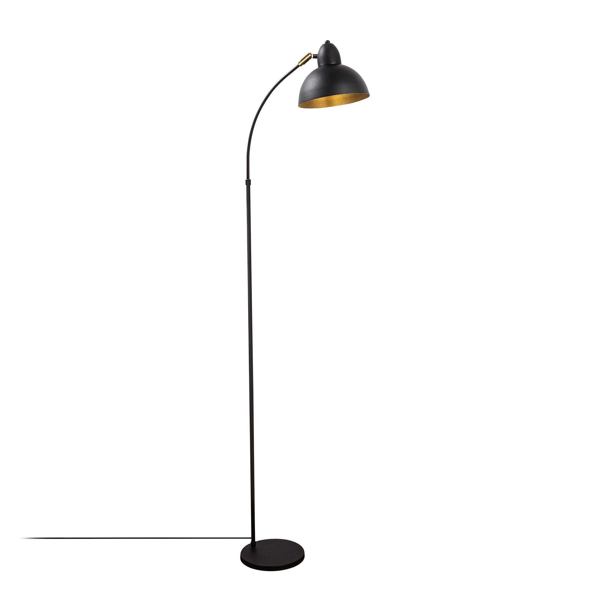 20 cm, 43 FLG, Schwarz, x Metallkörper Varzan Stehlampe Opviq