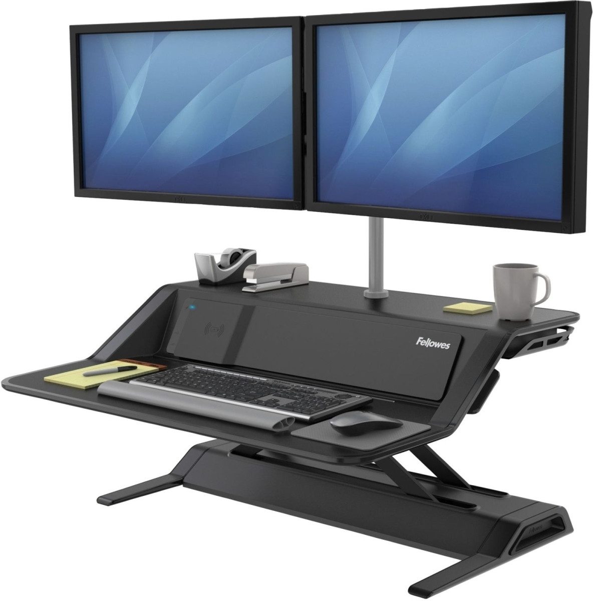 FELLOWES Monitor-Halterung Sitz-Steh Workstation Lotus DX höhenverstellbar schwarz
