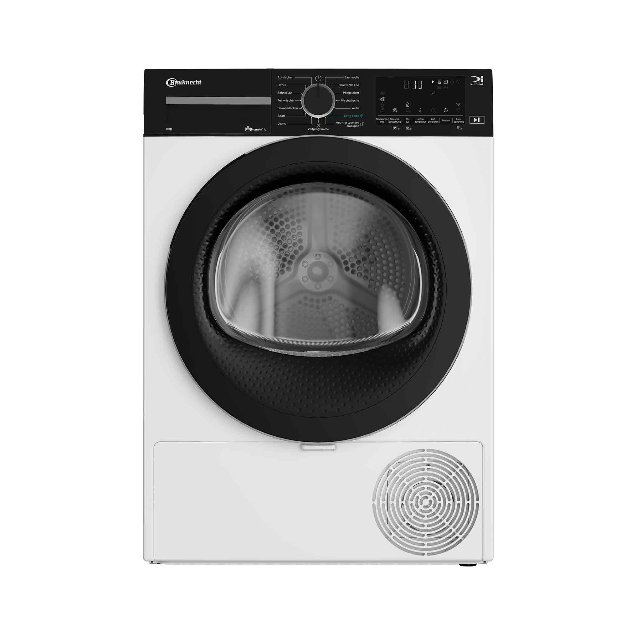 BAUKNECHT Wärmepumpentrockner BT 9RC WS, Precision Dry, Adaptive Dry, HomeWhiz App, Startzeitvorwahl