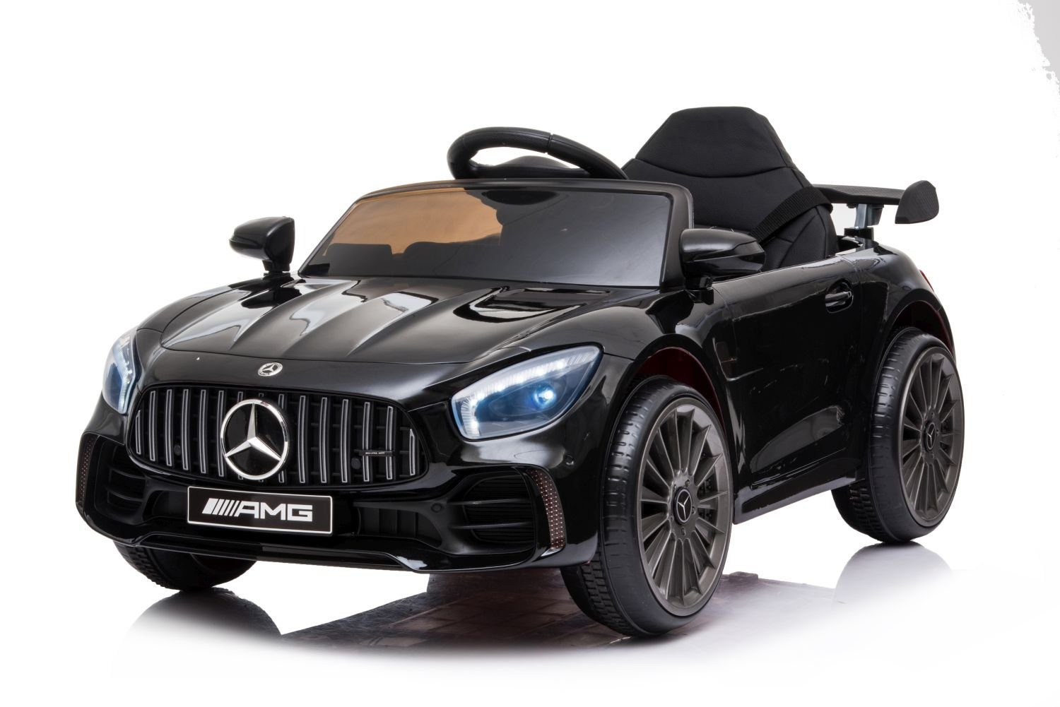 Toys Store Elektro-Kinderauto Mercedes GTR AMG Kinder Elektro Auto Kinderfahrzeug Sportwagen, Belastbarkeit 35 kg, AUX-/USB-Anschluss, MP3 Hupe und Motorsound am Lenkrad, Fernsteuerung