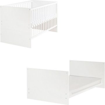 roba® Babyzimmer-Komplettset roba Anton, (Set, 3-St., bestehend aus Kombi-Kinderbett, Kleiderschrank und Wickelkommode)