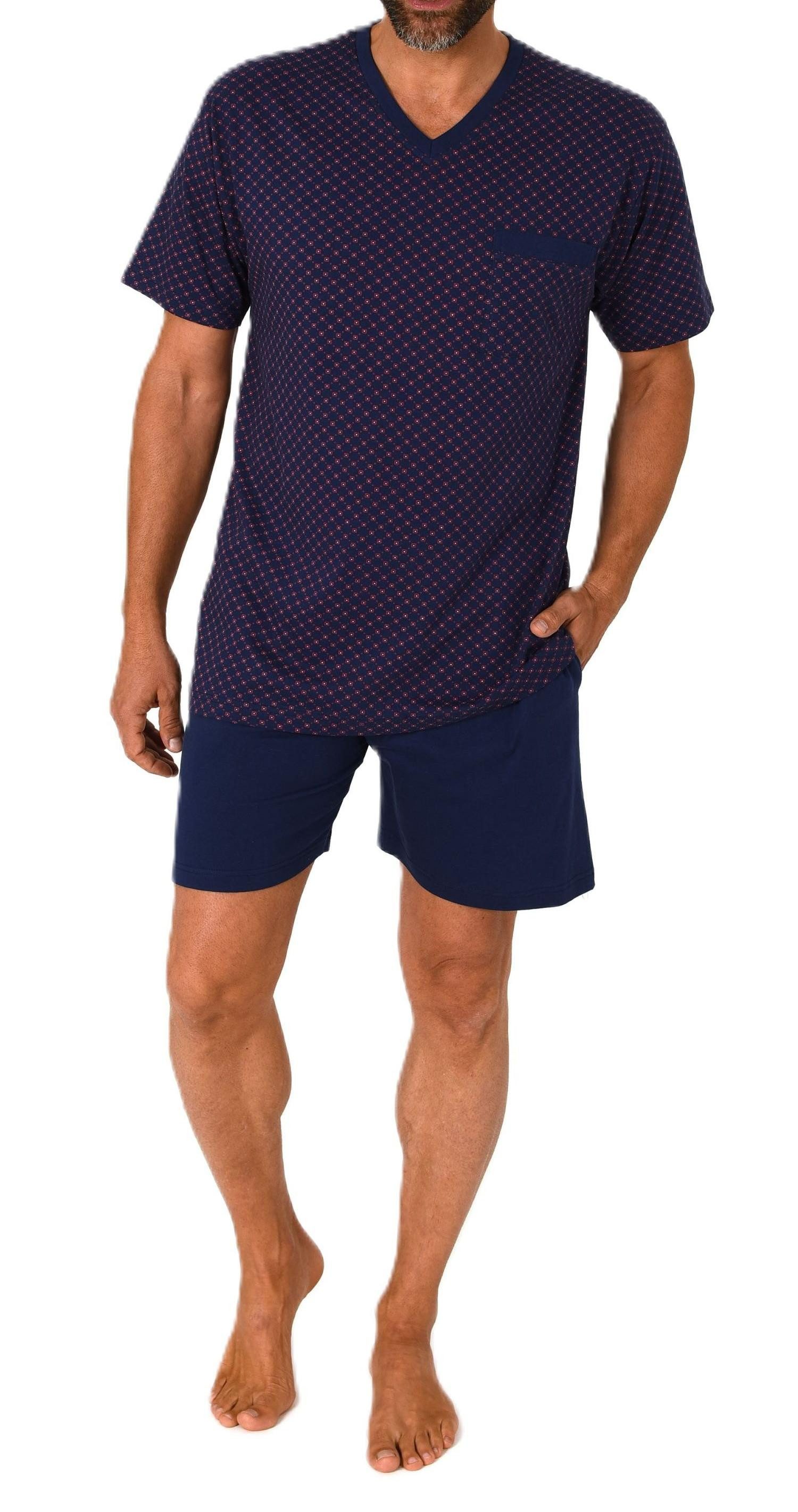 Pyjama Normann Herren Schlafanzug kurzarm Shorty - auch in Übergrößen
