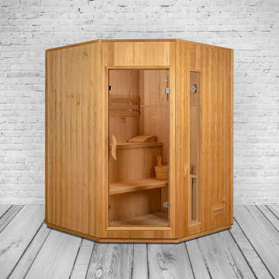 PureHaven Sauna Finnische Sauna Alaska I 150x150x200 cm
