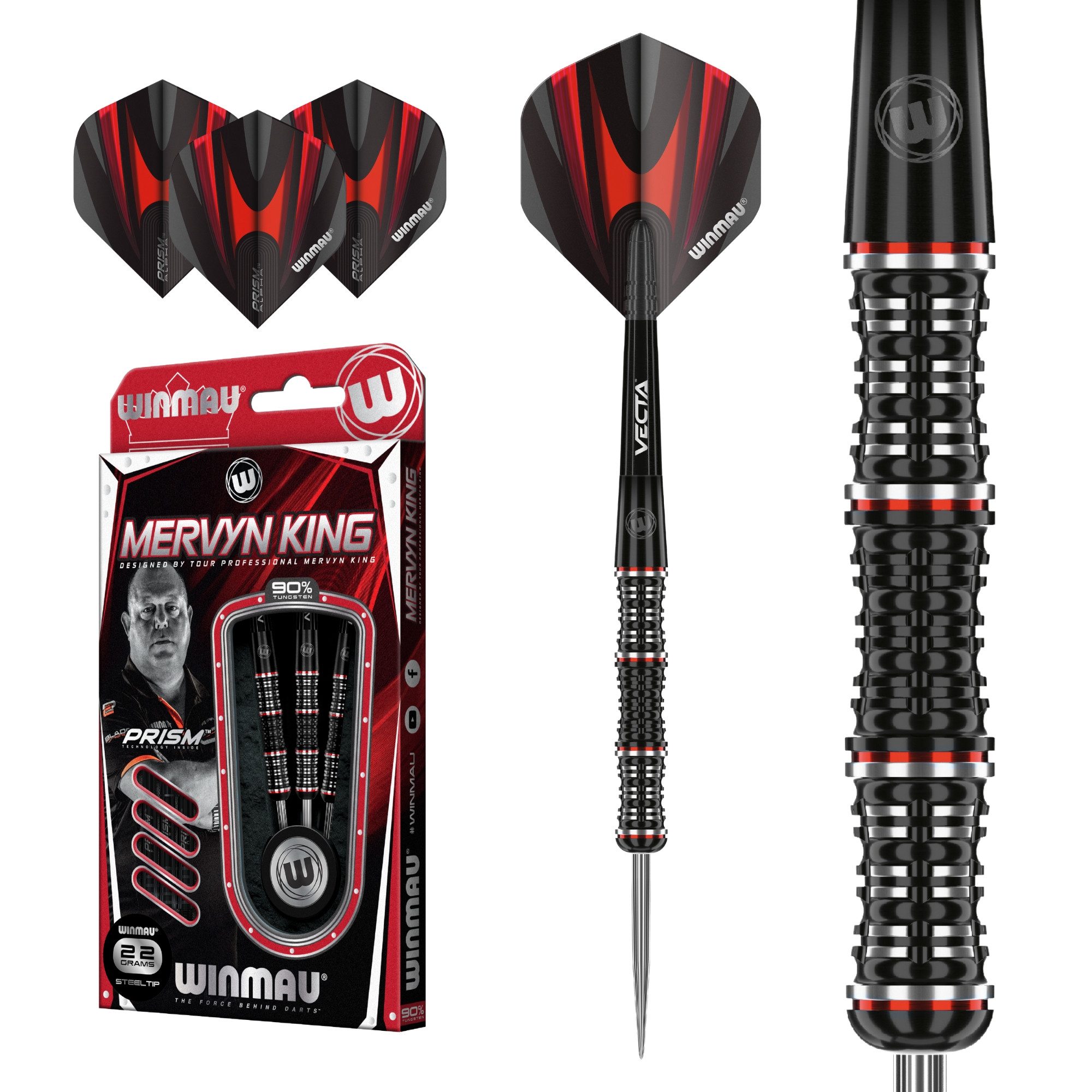 Winmau Dartpfeil Steeldart Dartpfeile Winmau Mervyn King Special Edition 22 g