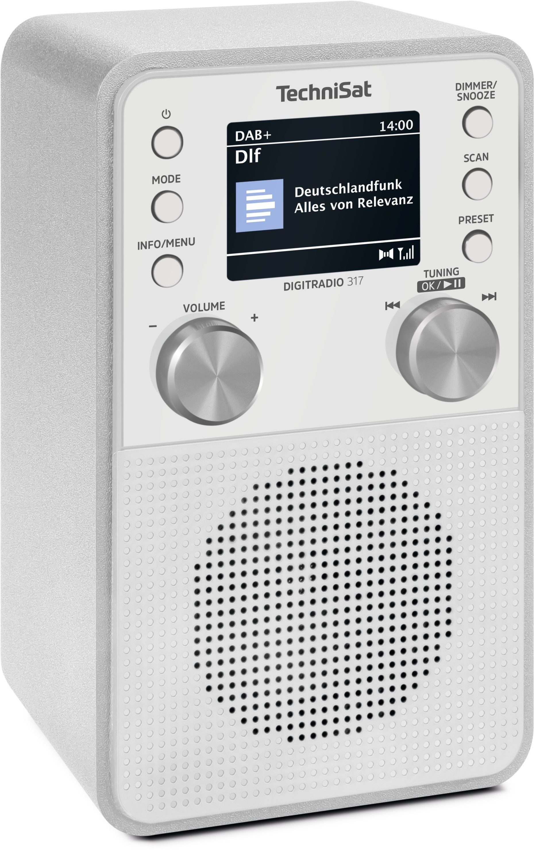 TechniSat DIGITRADIO 317 Digitalradio (DAB) (Digitalradio (DAB), FM-Tuner mit RDS, 3 W, Bluetooth Audiostreaming, Radiowecker, Sleeptimer, Farbdisplay)