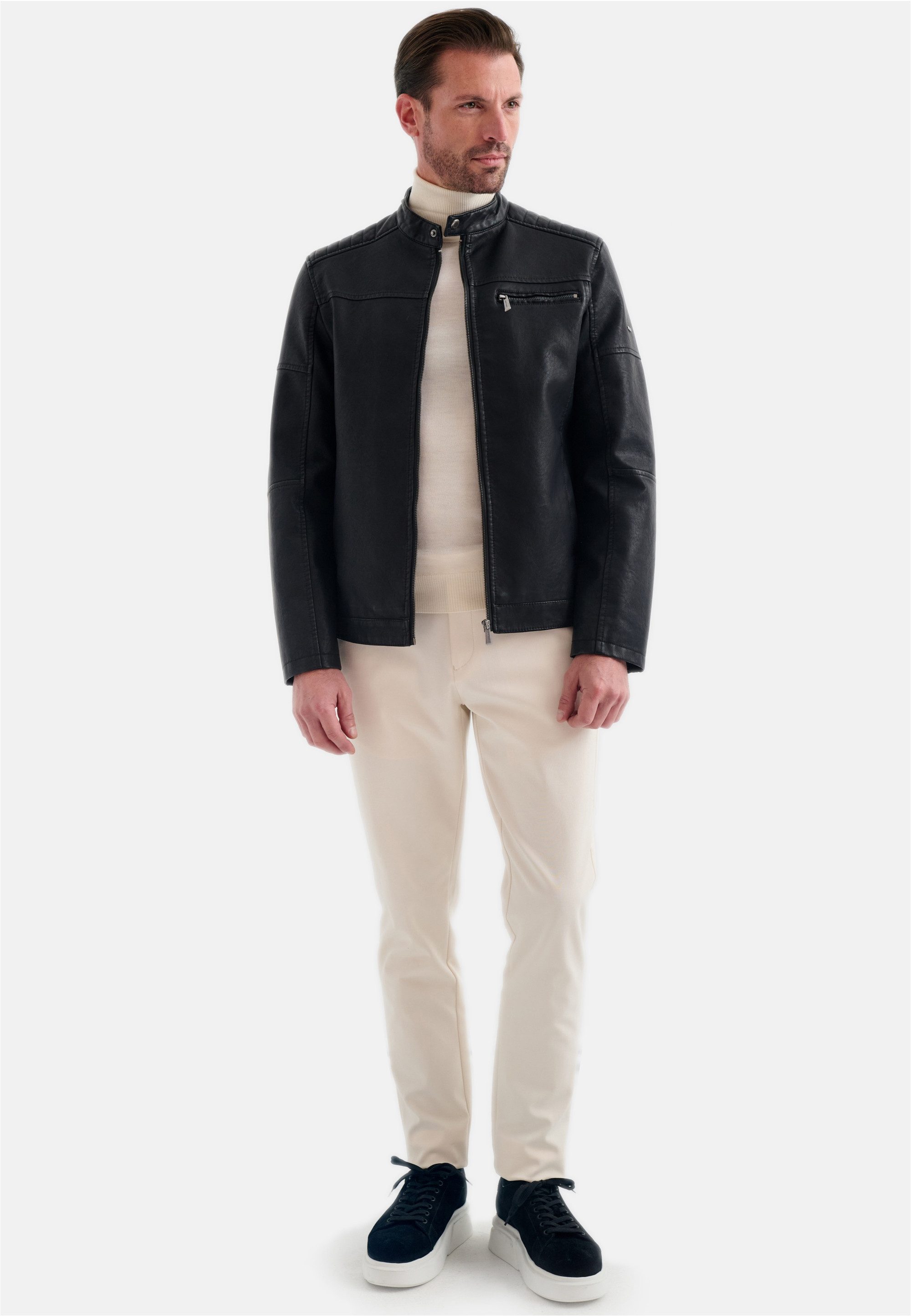 Pierre Cardin Lederjacke aus Kunstleder günstig online kaufen