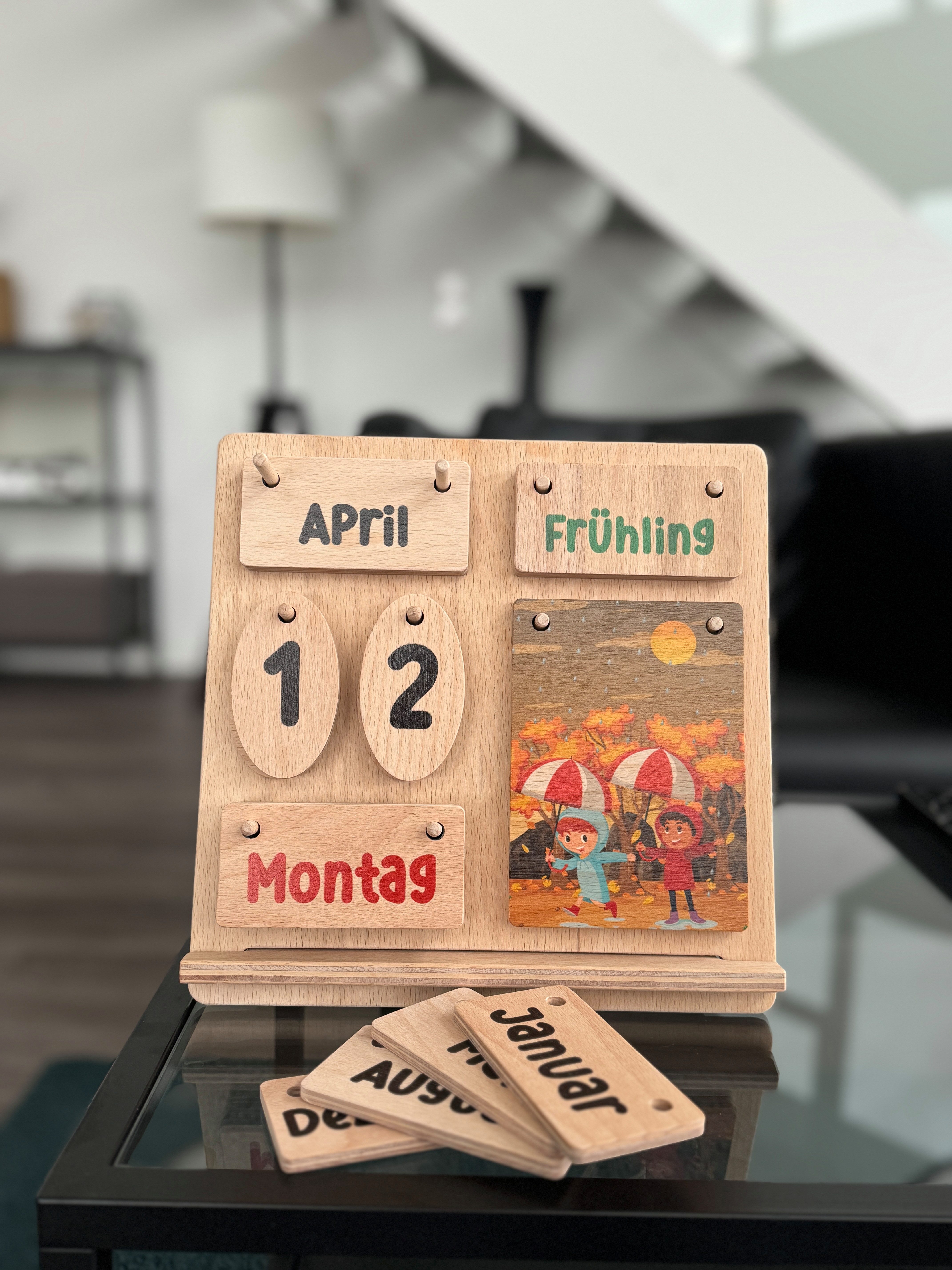 Lernspielzeug Montessori Kinderkalender Lernkalender Interaktiv Jahreszeite günstig online kaufen