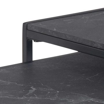 ACTONA GROUP Beistelltisch Infinity (Set), Satz mit Tischen, Schlittenbeine aus schwarzem Metall
