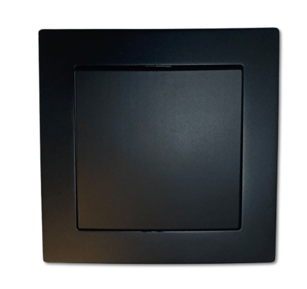 Lichtideen Schalter 2651 Levina sw/sw Kreuzschalter schwarz 230 Volt 10 Ampere (Taster, Schalter, Antennendose, Steckdose mit USB lieferbar)