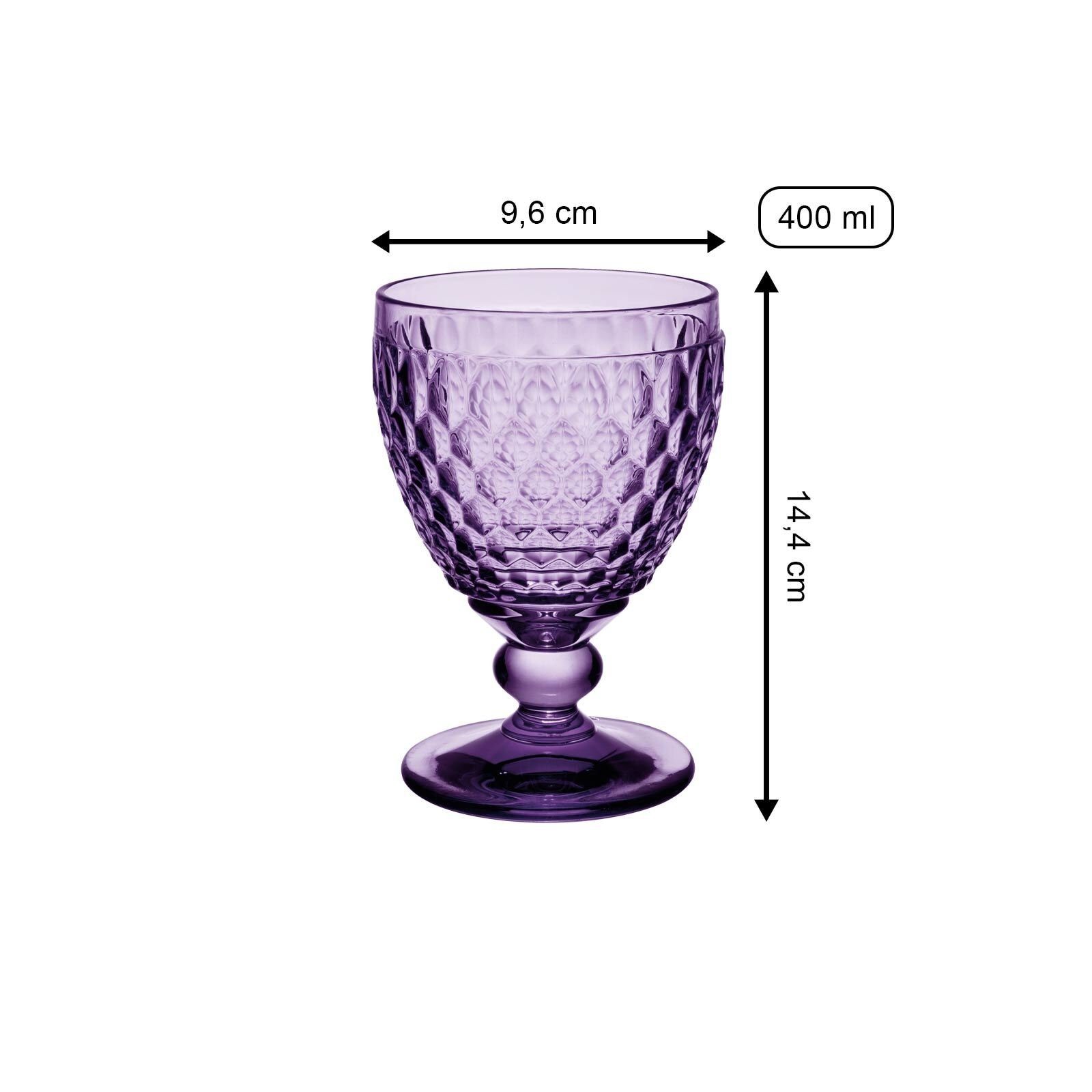 Boston ml, & Glas 400 Villeroy Lavender Wasserglas Boch Coloured Glas
