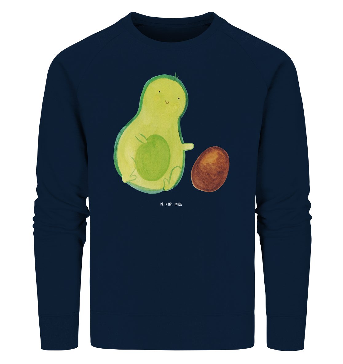 Longpullover Avocado Kern rollt Größe S - French Navy - Geschenk, Veggie, Pullover