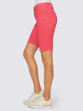 heine Push-up-Jeans LINEA TESINI Damen Designer-5-Pocket-Jeansshorts, grapefruit