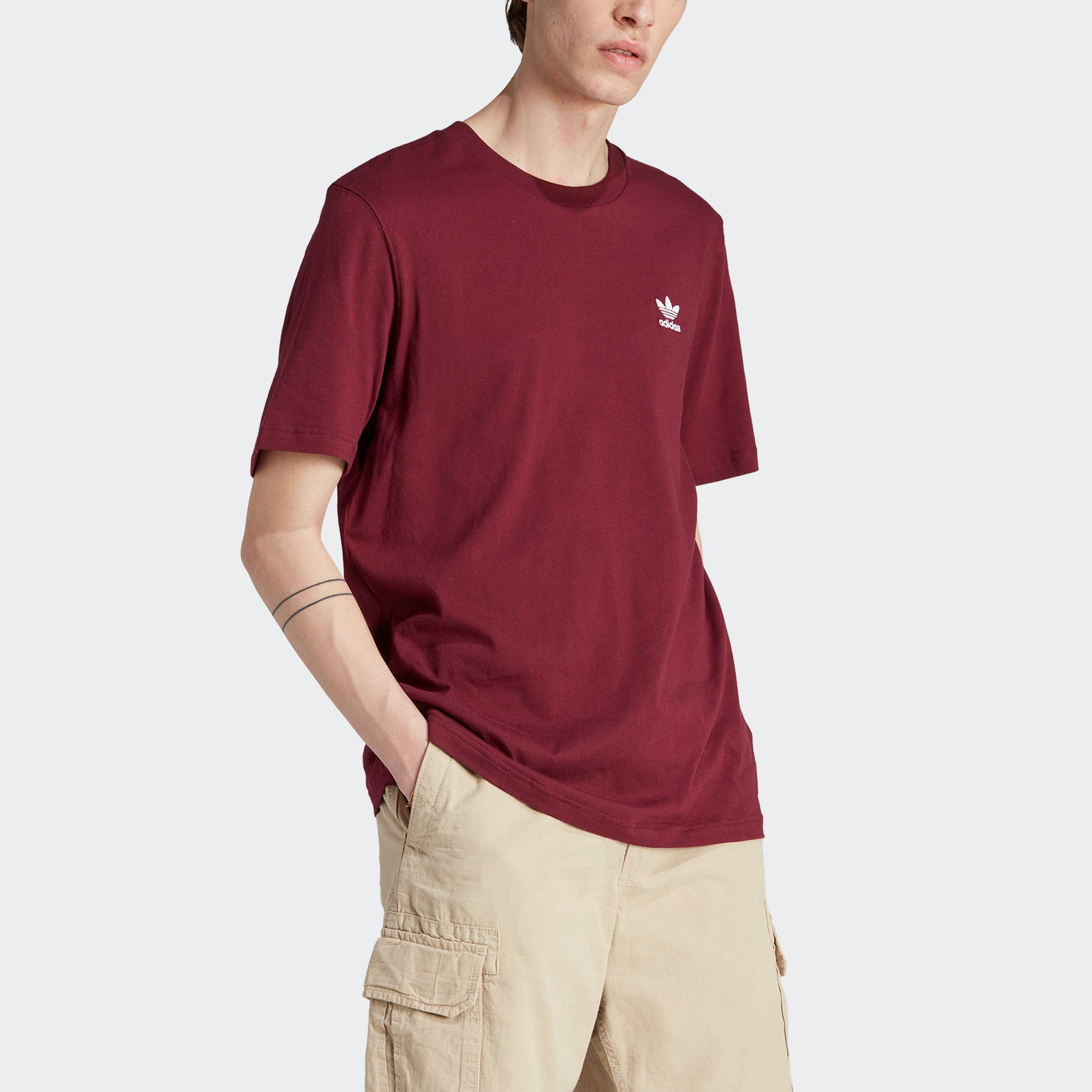 TEE Originals adidas MAROON/WHITE ESSENTIAL T-Shirt