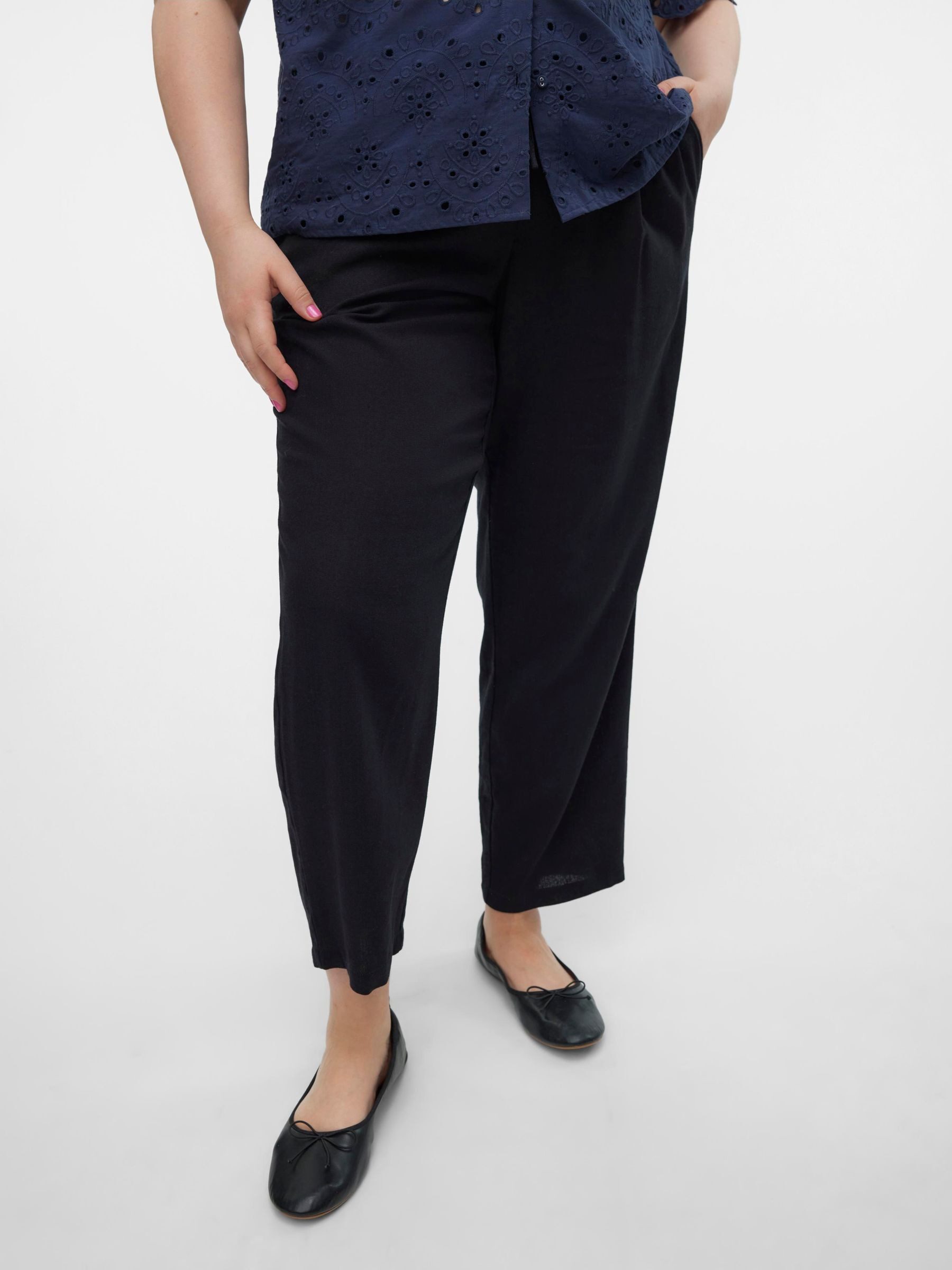 Vero Moda Curve Schlupfhose VMJESMILO ANKLE PANTS WVN GA NOOS CUR Sommerhose