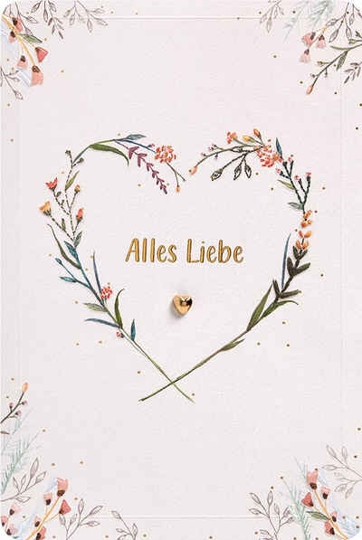 Perleberg Grußkarten Allgemeine Wünsche - Finest Collection Karte mit Briefumschlag