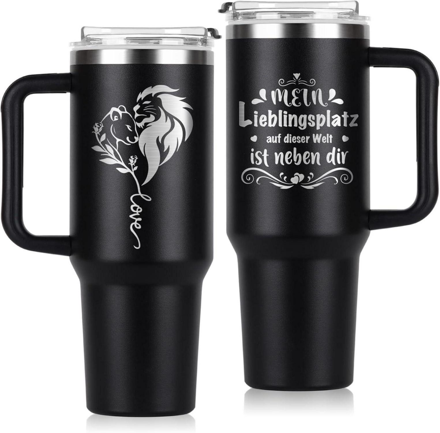 LuxusKollektion Thermobecher Geschenk für Freund Jahrestag Partner Pärchen Thermobecher 40 oz