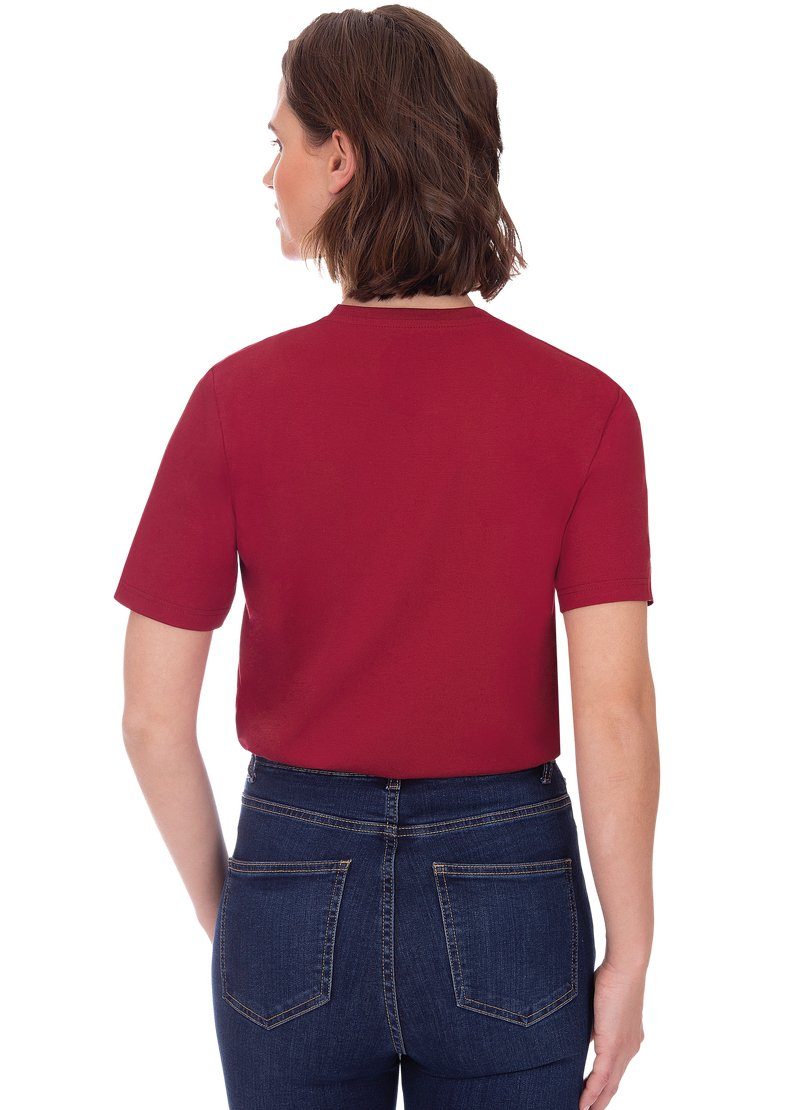 Trigema T-Shirt T-Shirt rubin-C2C Biobaumwolle aus 100% TRIGEMA