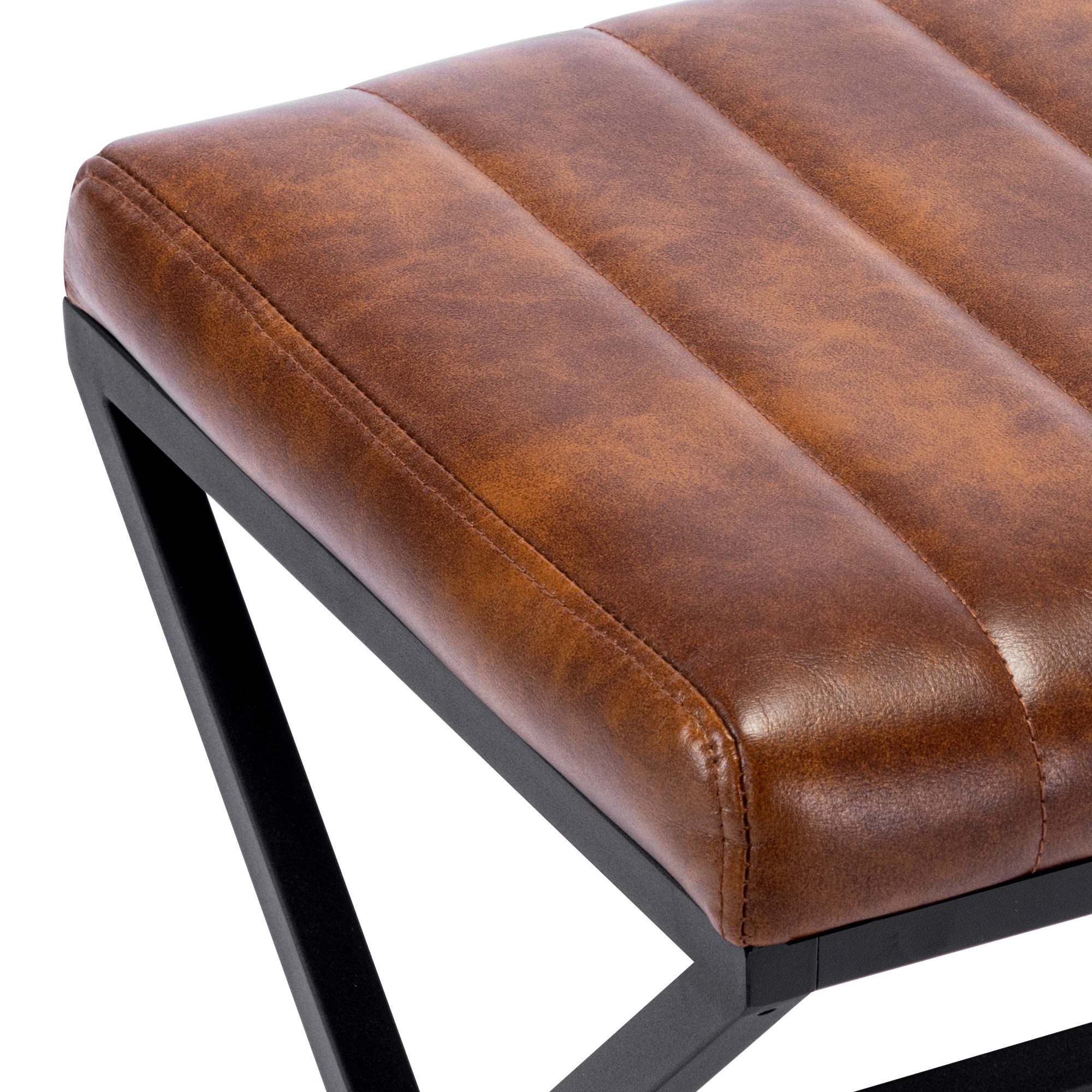 Duhome Hocker (9196A1), Sitzhocker Polsterhocker Fußhocker Gepolstert Hocker aus Kunstleder