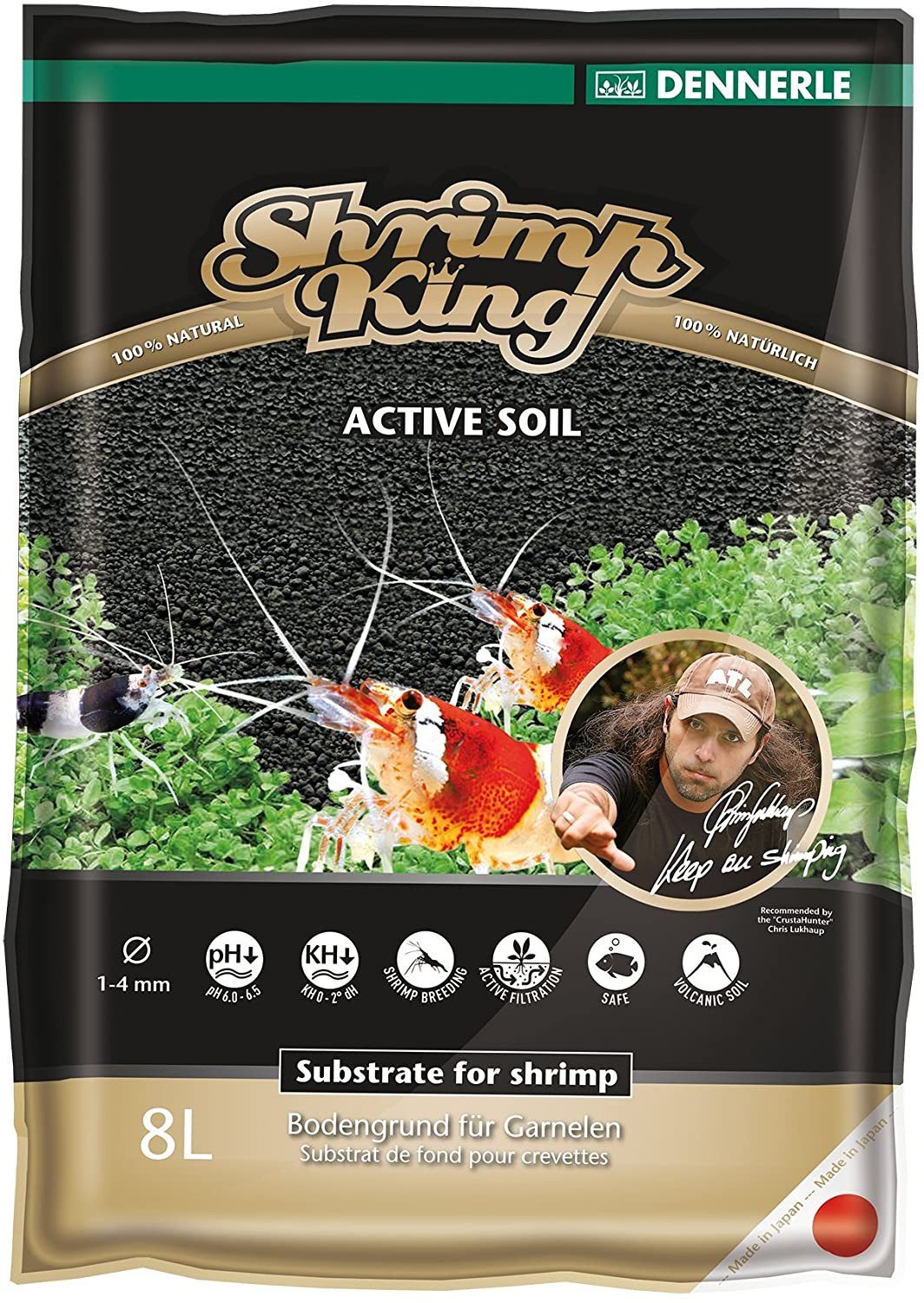 DENNERLE Aquarien-Substrat Shrimp King Active Soil, Aktiver Bodengrund