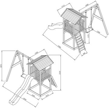 AXI Spielturm Beach Tower, mit Einzelschaukel und Rutsche