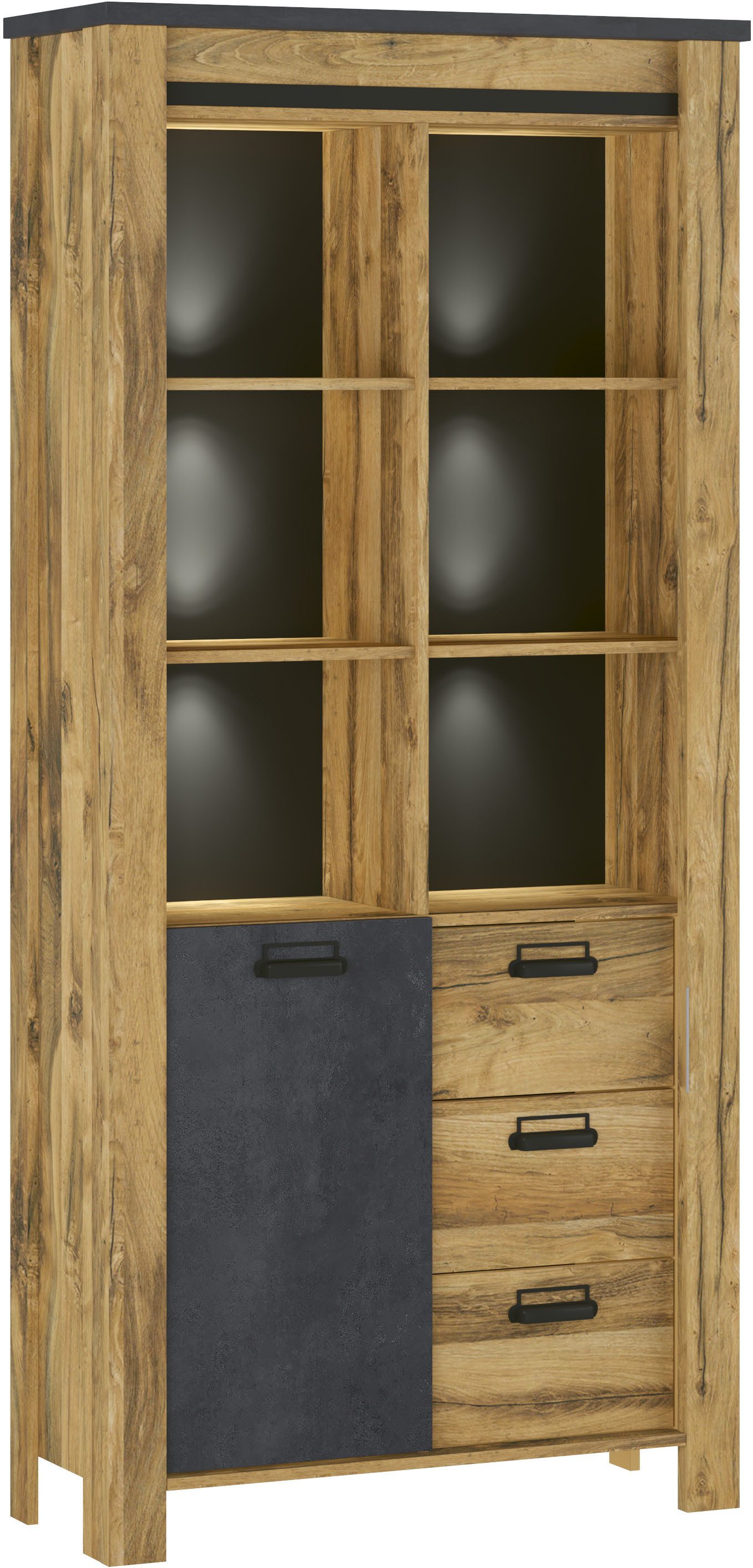 Home affaire Vitrine York, moderner Hochschrank, günstig online kaufen