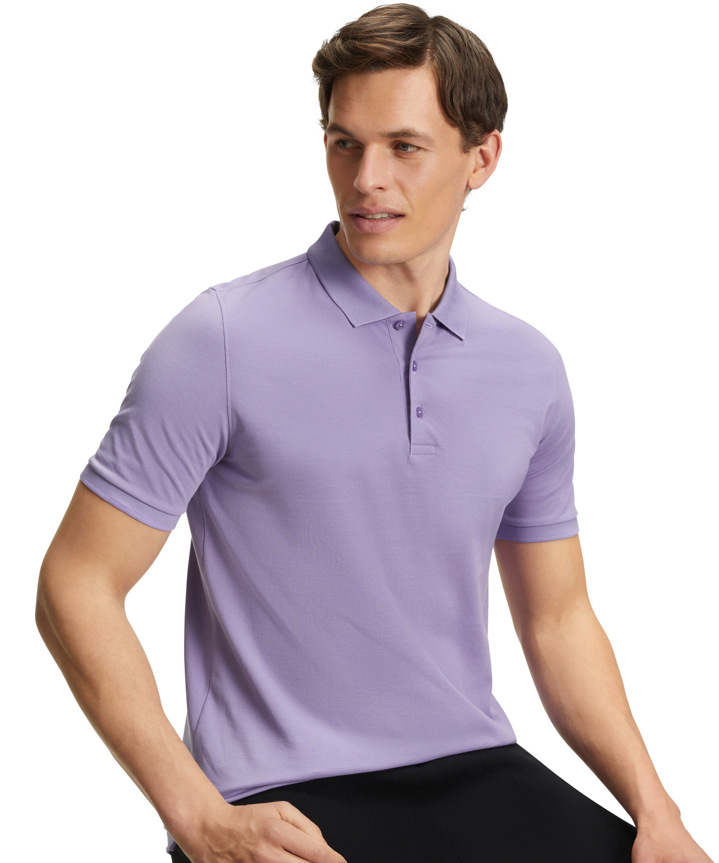 aus lavender Pima-Baumwolle FALKE Poloshirt hochwertiger (6901)