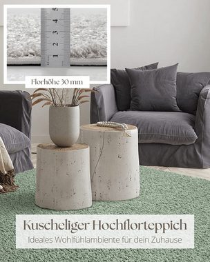 Hochflor-Teppich Foxy Shaggy Teppich, the carpet, Rechteck, Höhe: 30 mm, Langflor, Wohnzimmer, Schlafzimmer, waschbar, Anti-Rutsch