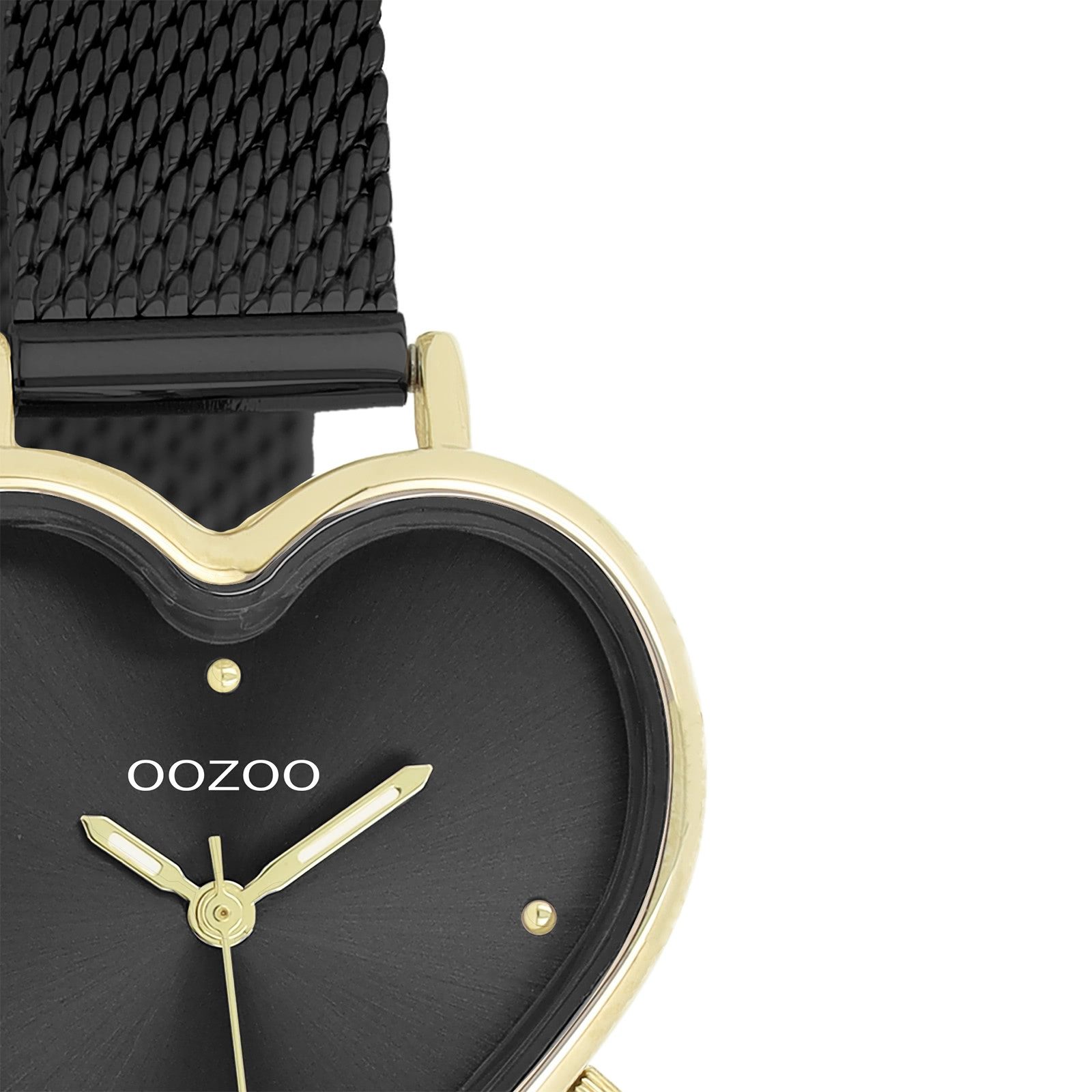 OOZOO Quarzuhr Oozoo Damen Armbanduhr OOZOO Timepieces, (Analoguhr), Damenuhr herzform, extra groß (ca28x29mm) Metallarmband, Fashion-Style
