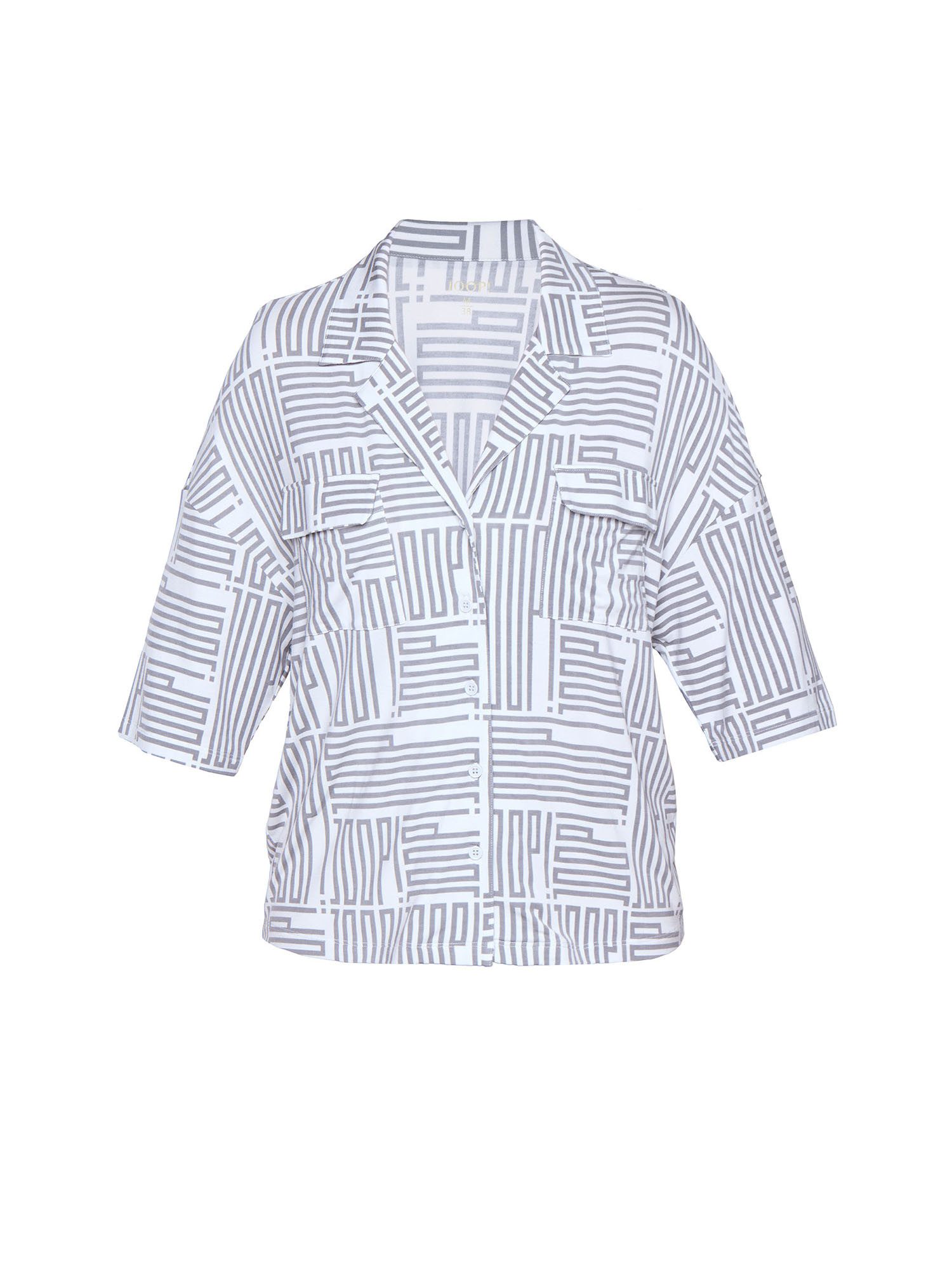 JOOP! Pyjamaoberteil Modern Deco Schlafshirt, Pyjama Shirt, Nachtshirt