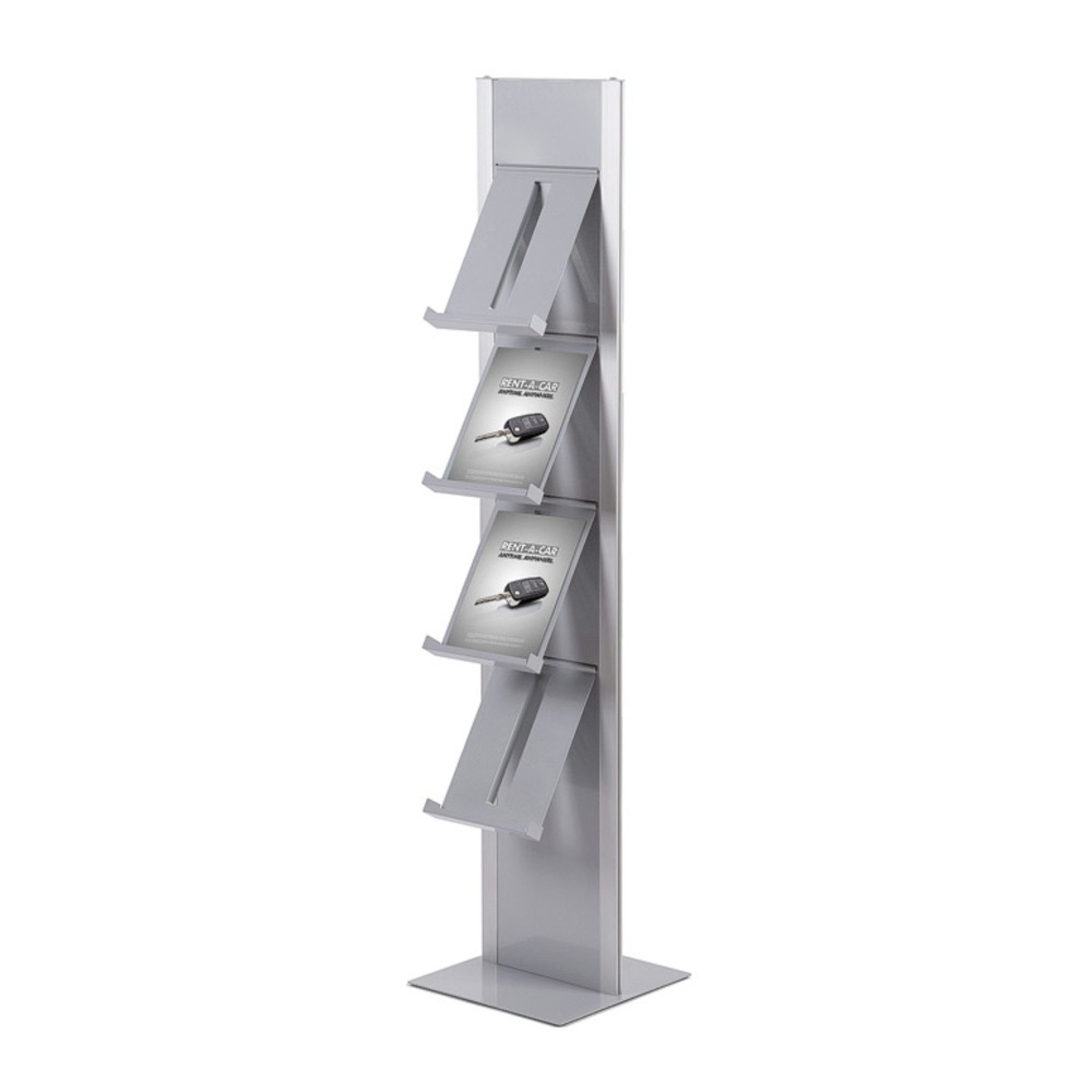 Showdown Displays Stehsammler Prospektaufsteller Design silber